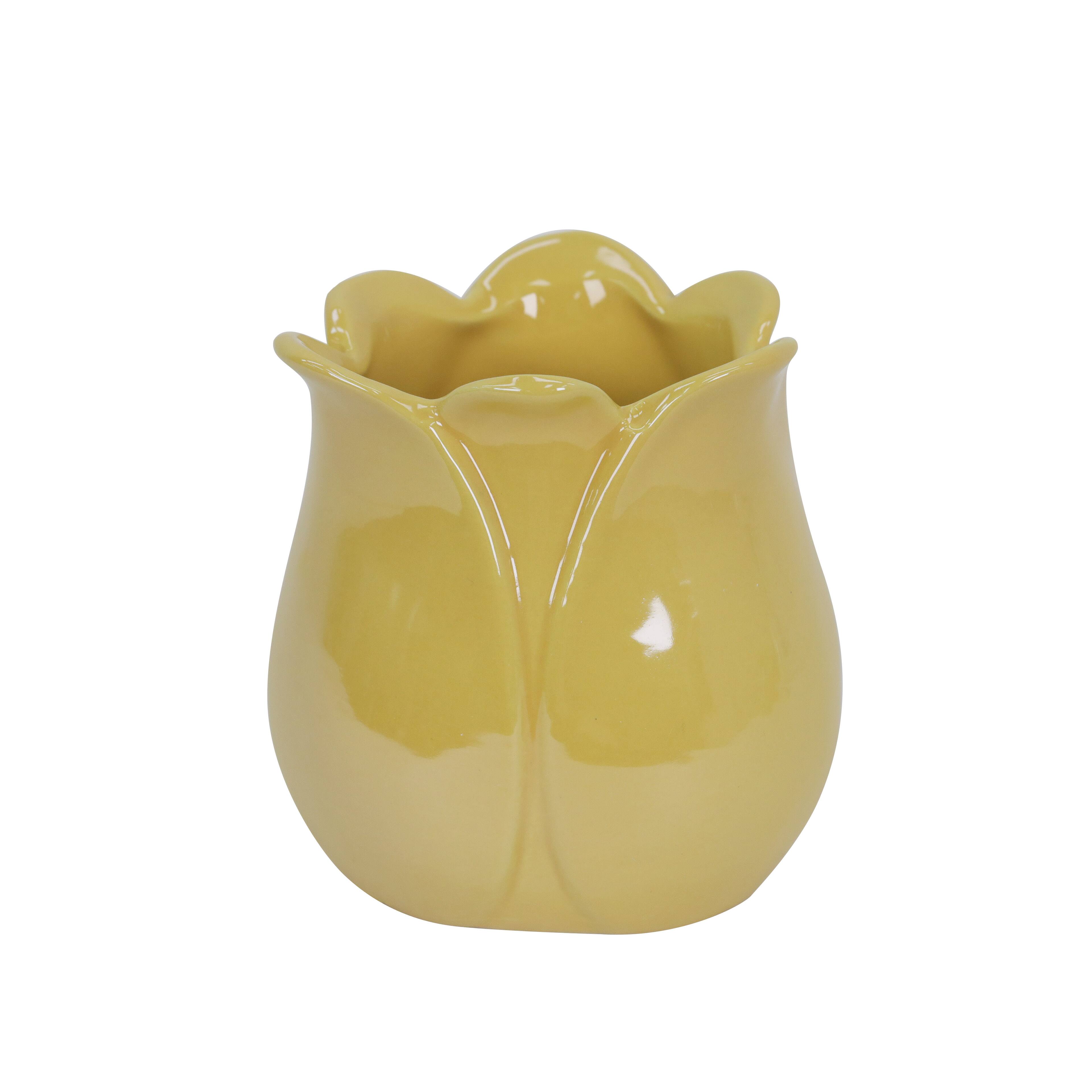 Assorted 4&#x22; Ceramic Tulip Planter by Ashland&#xAE;, 1pc.