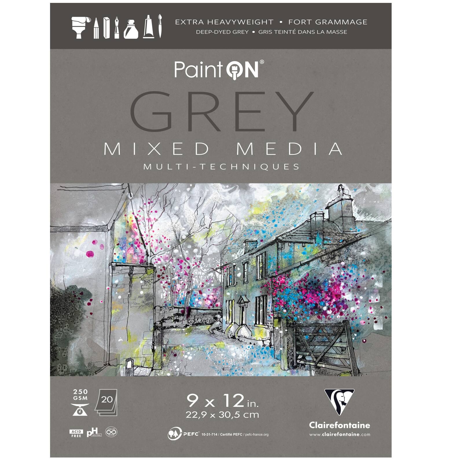 Rhodia® Clairefontaine Paint On® Gray Mixed Media Pad Mixed Media Paper Michaels