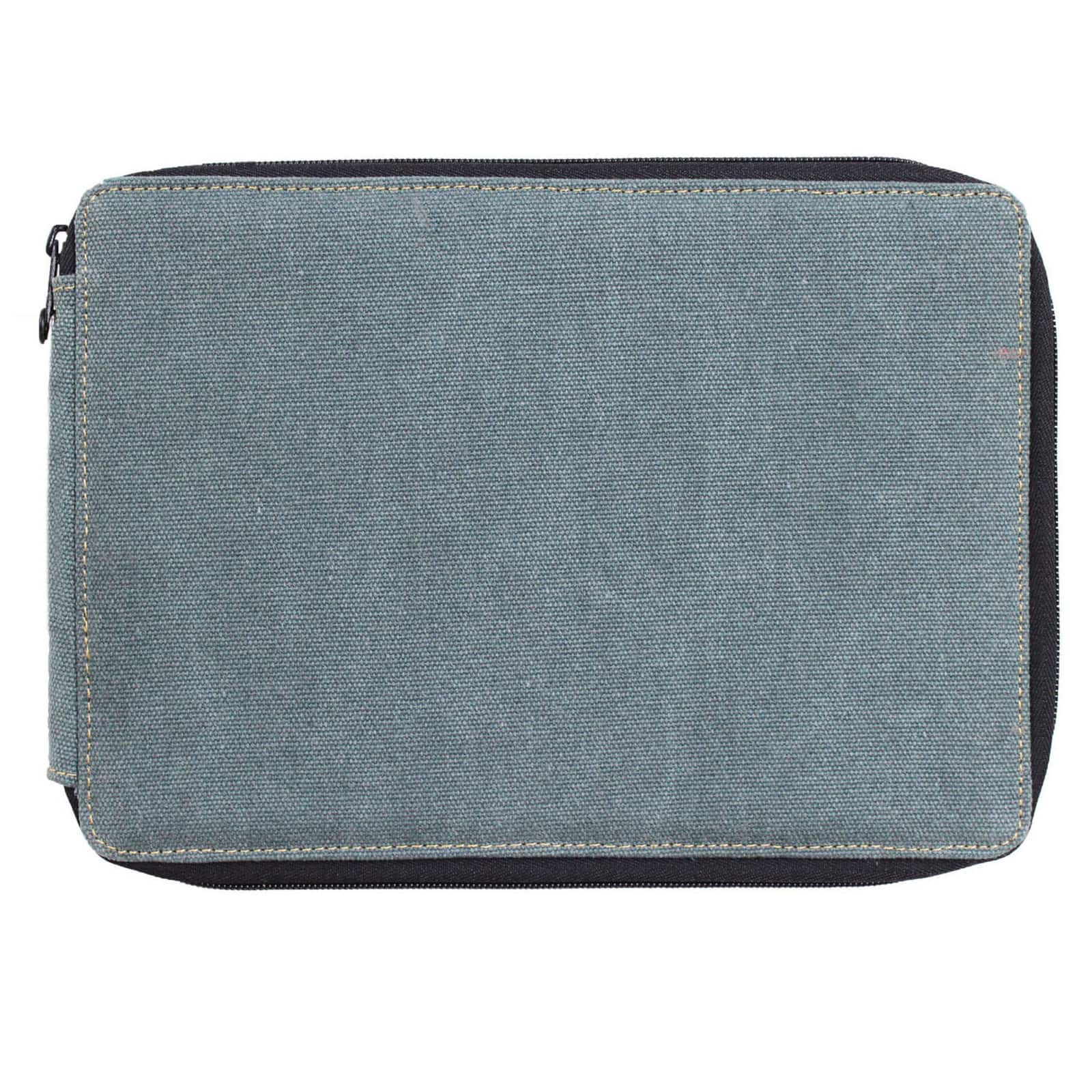 Global Art 120 Slot Steel Blue Canvas Pencil Case