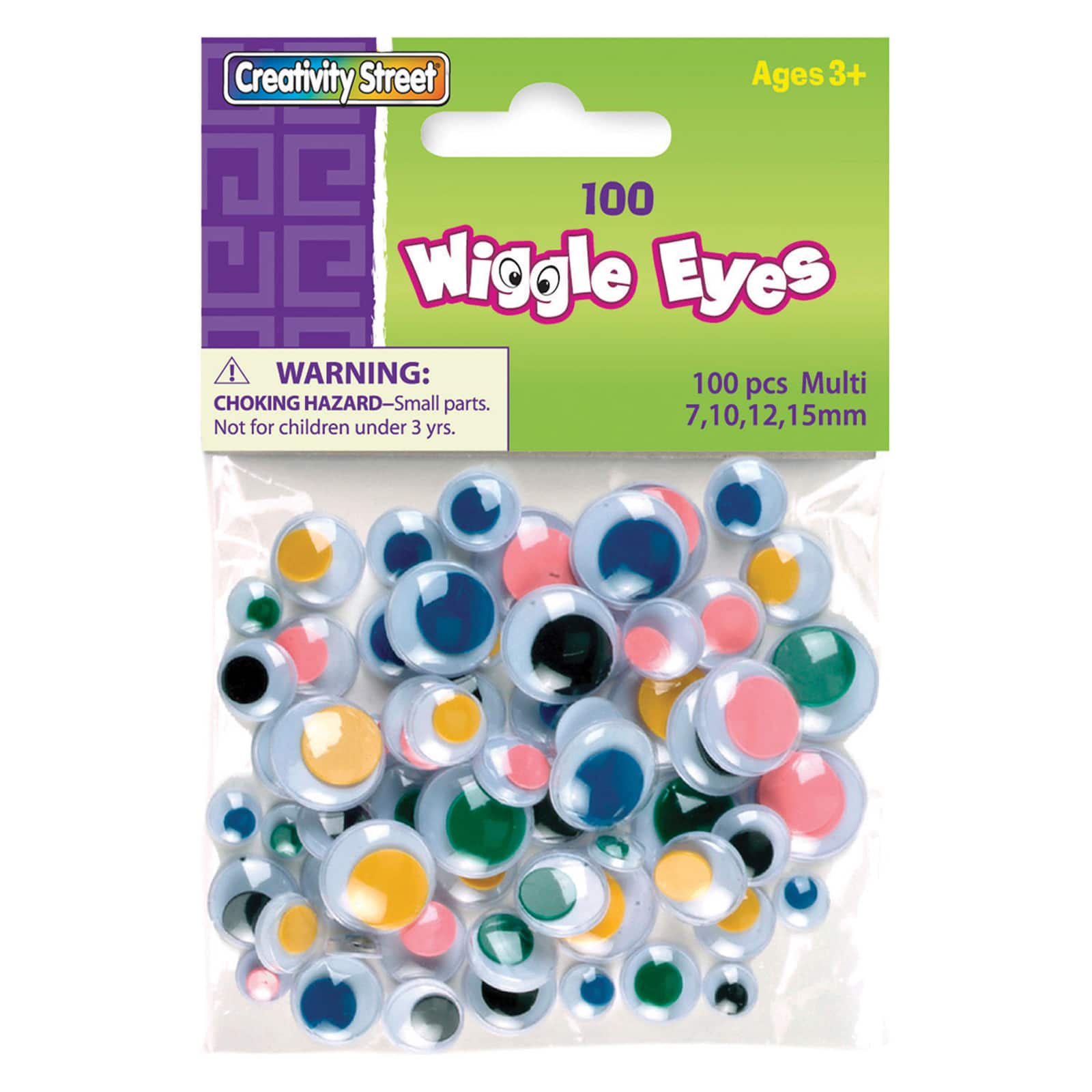 Creativity Street&#xAE; Wiggle Eyes, Multicolor, 6 Packs of 100