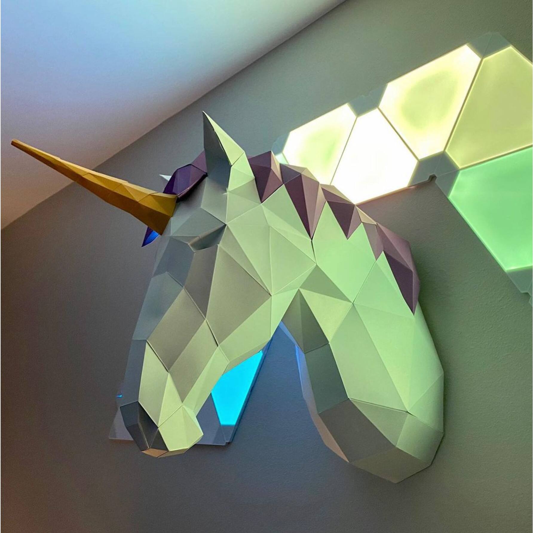 PaperCraft World 3D PaperCraft Unicorn Wall Art DIY Kit