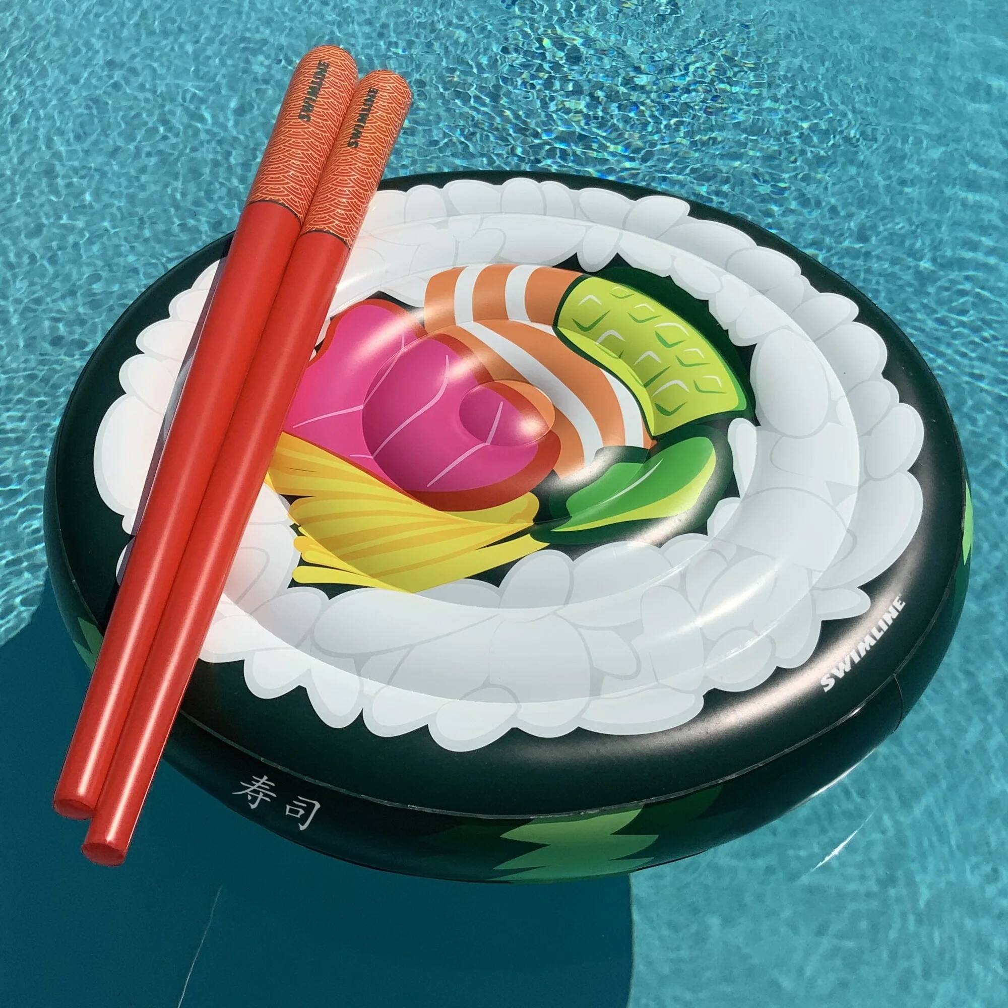 5ft. Inflatable Sushi Roll with Chopsticks Swimming Pool Float