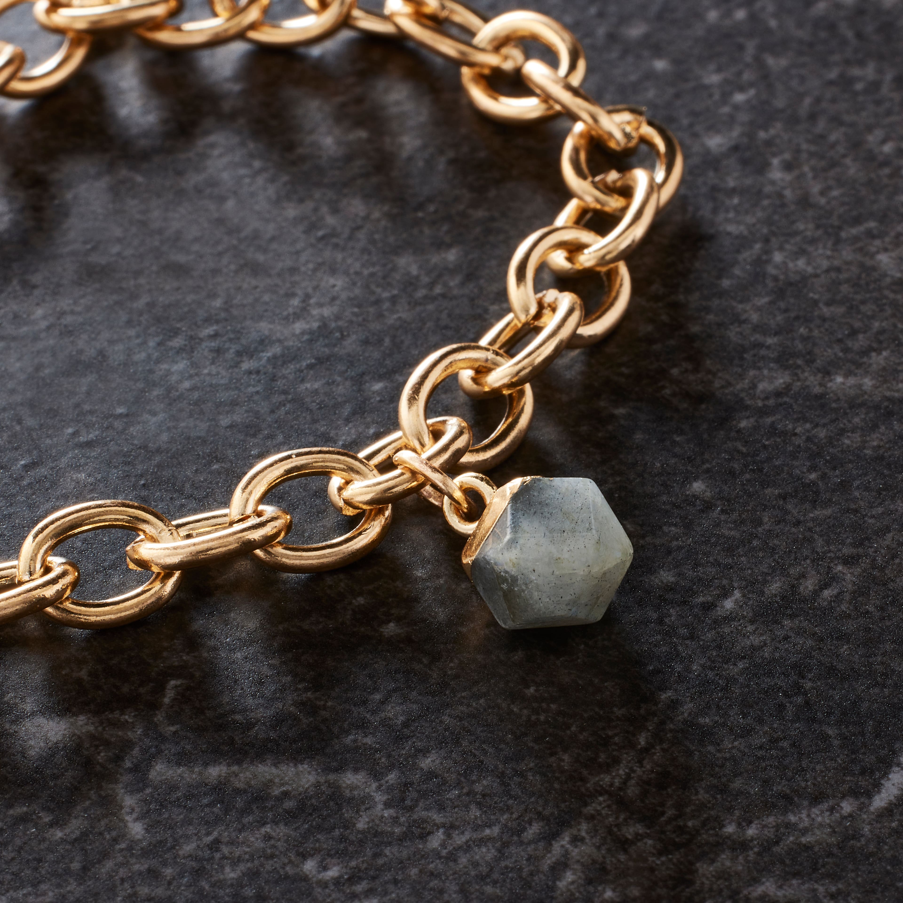 Natural Stone Faceted Ball Charm by Bead Landing™