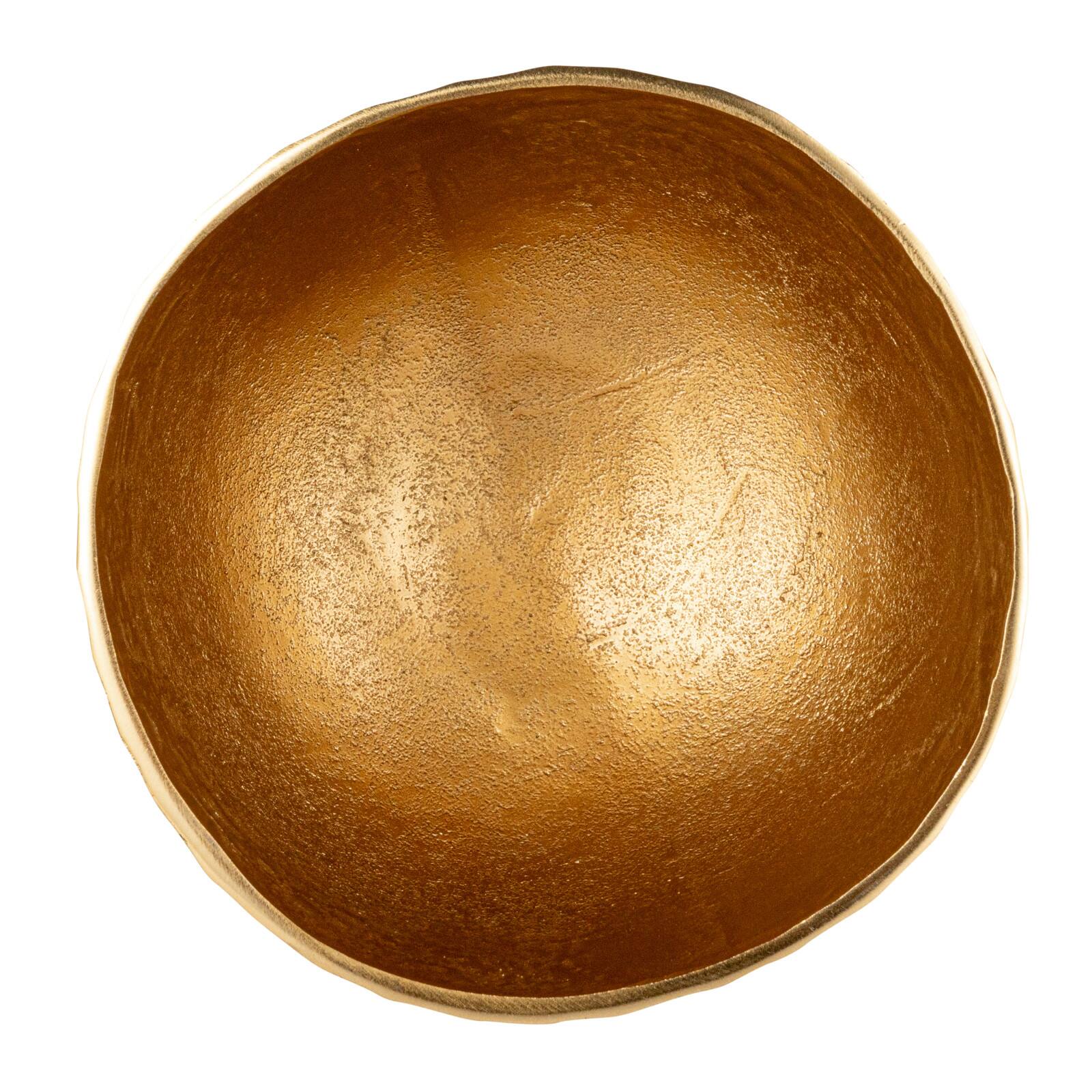 Hello Honey&#xAE; 8.5&#x22; Gold Aureate Creased Metal Planter