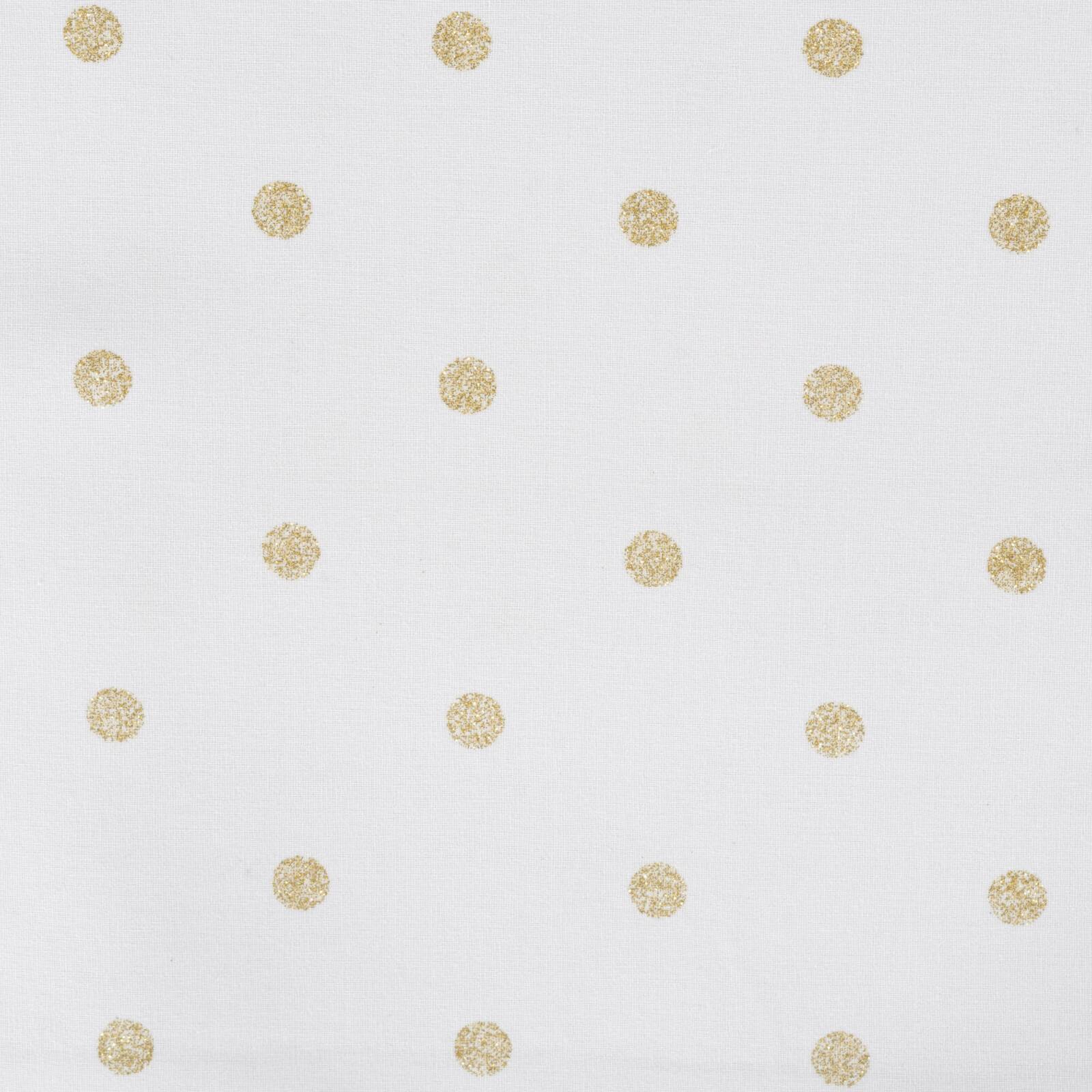 Metallic White/Gold Reversible Polka Dot Table Runner 13" x 90"