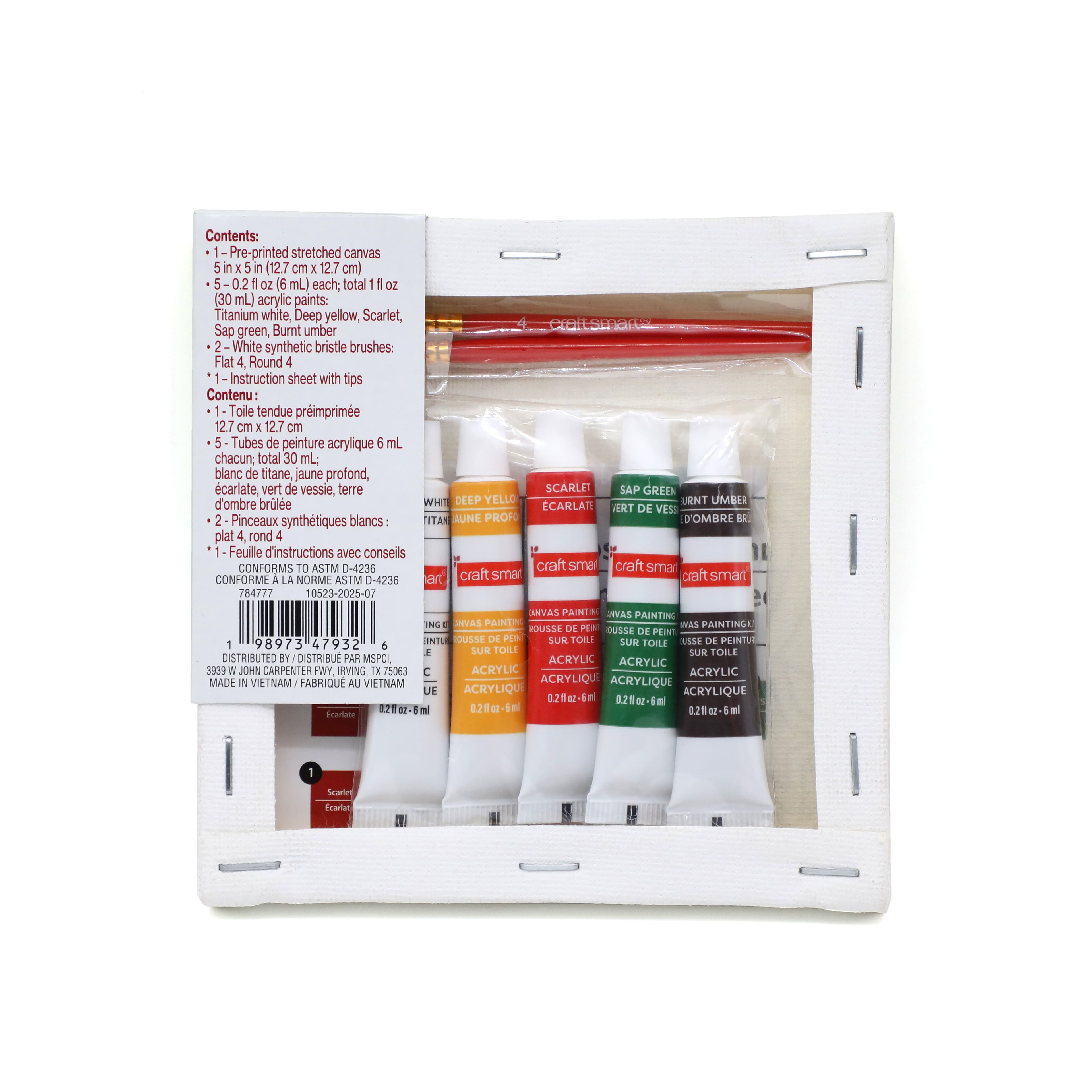 5" x 5" Christmas Cocoa Canvas Painting Kit by Artist's Loft™