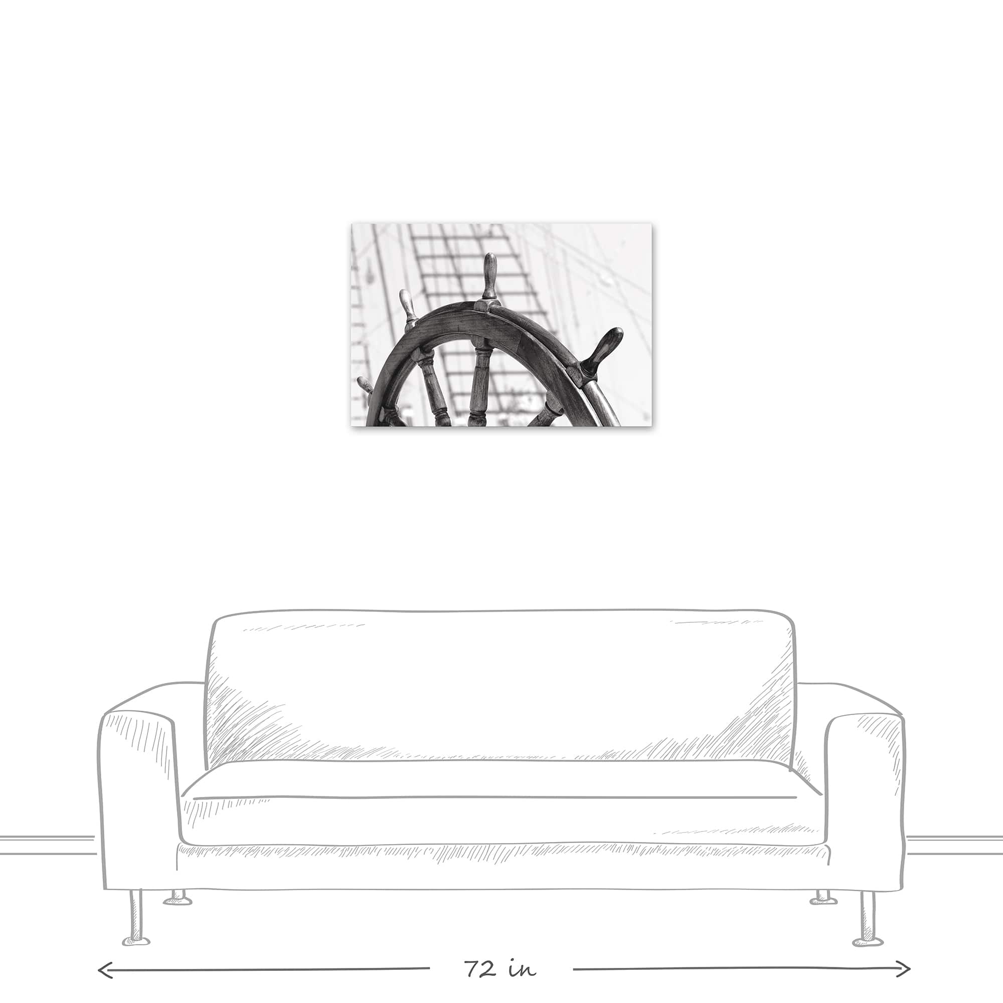 Captains Wheel Canvas Wall Art
