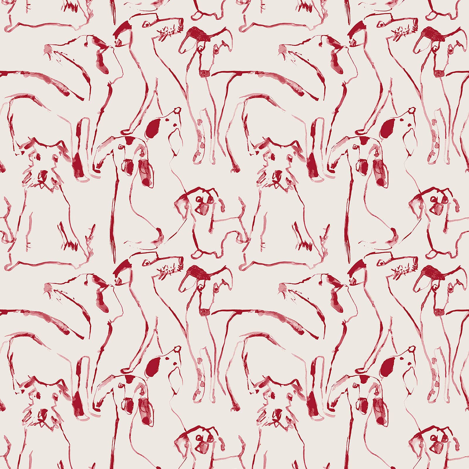Surface Style Dog Doodle Ink Peel & Stick Wallpaper