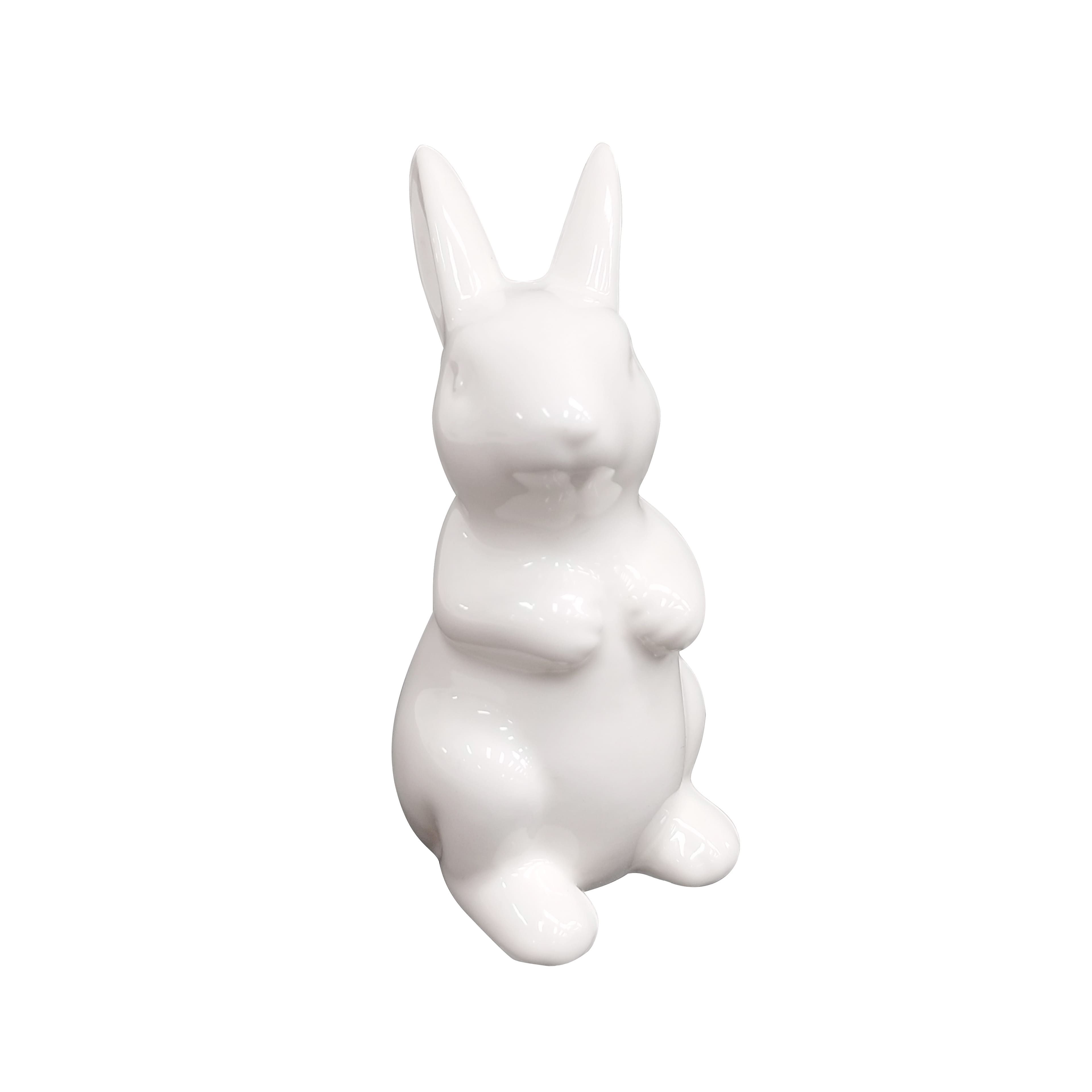 4" White Ceramic Bunny Tabletop Décor by Ashland®