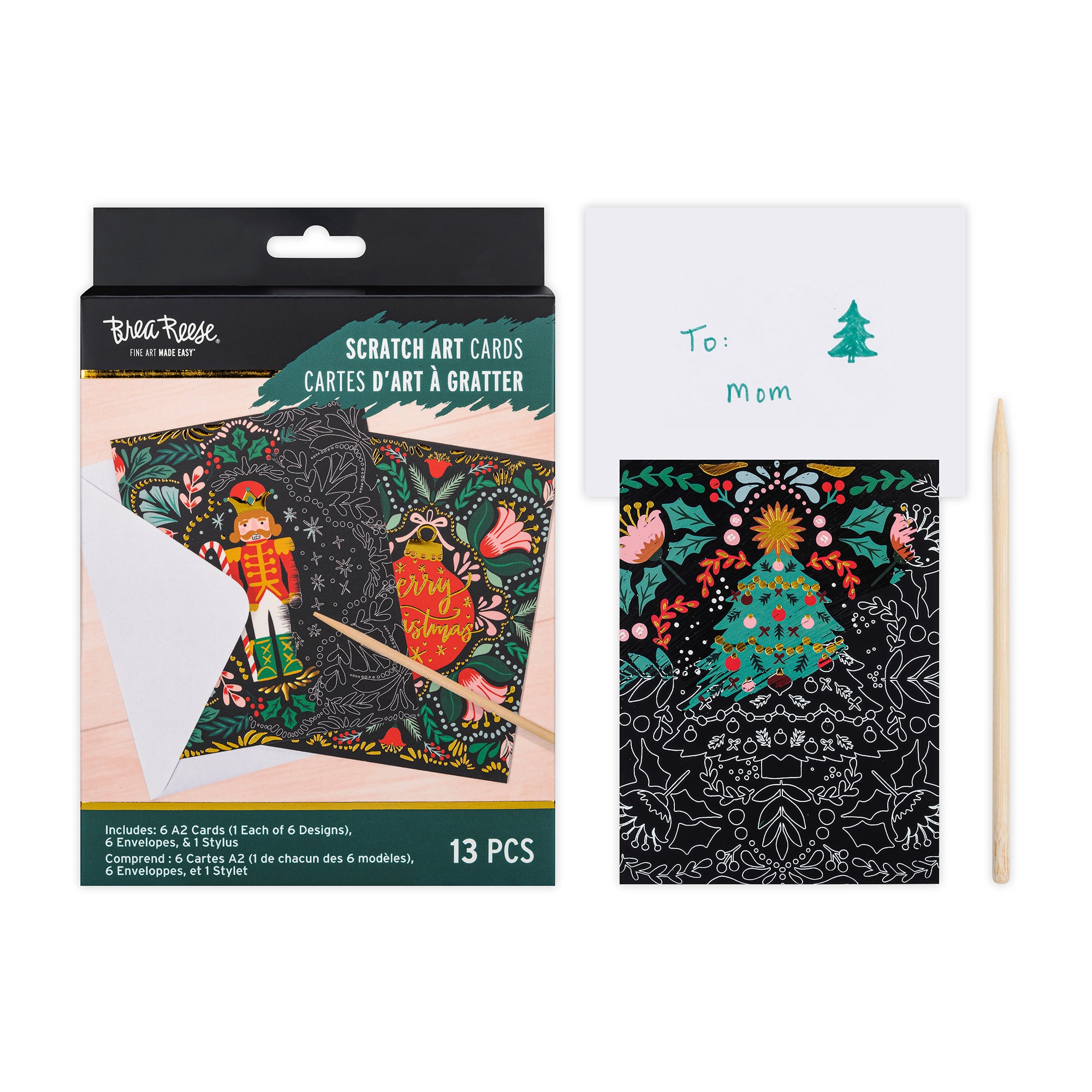 Brea Reese&#x2122; Holiday Mandala Scratch Art Card Kit