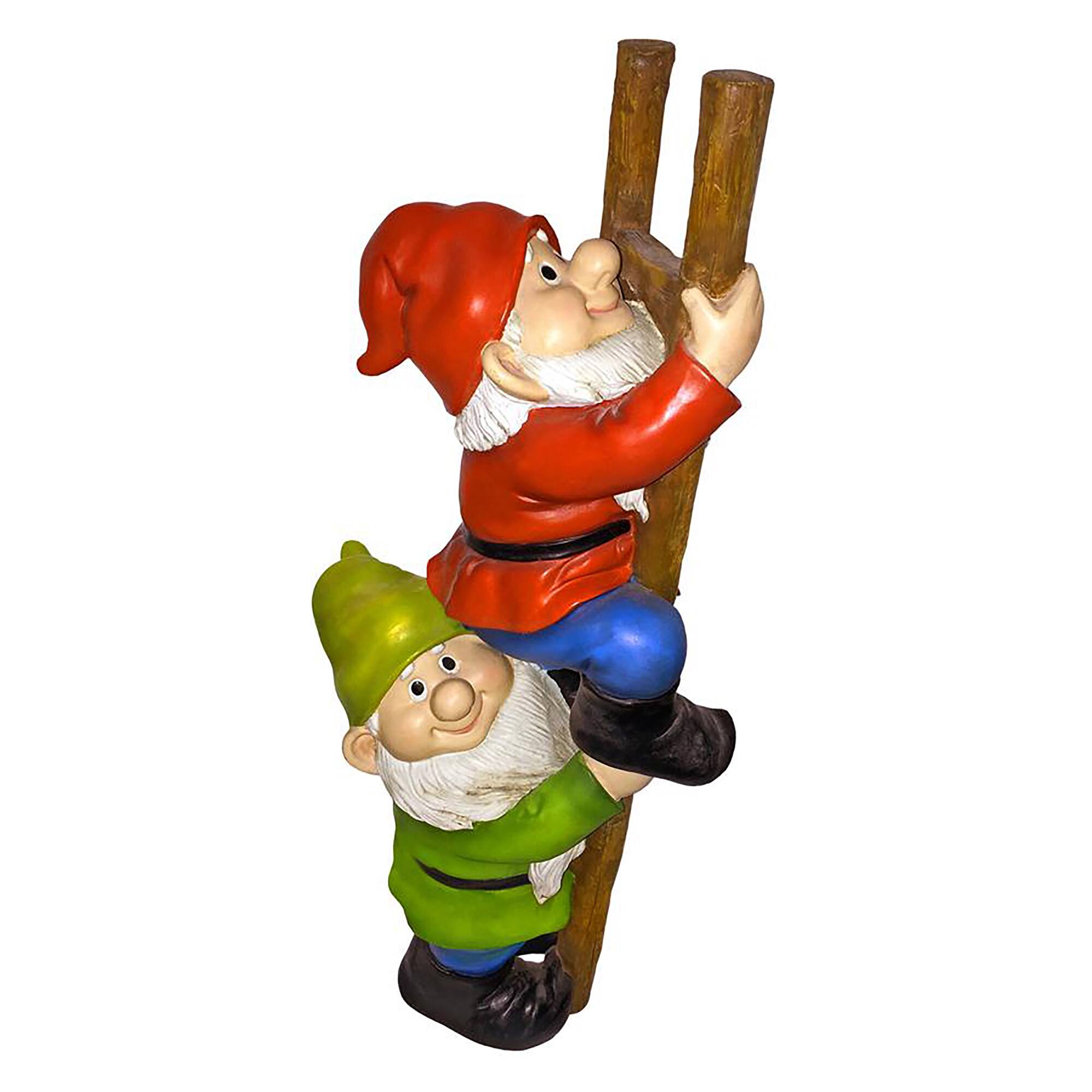 Design Toscano 12&#x22; Up the Ladder: Climbing Garden Gnome Statue