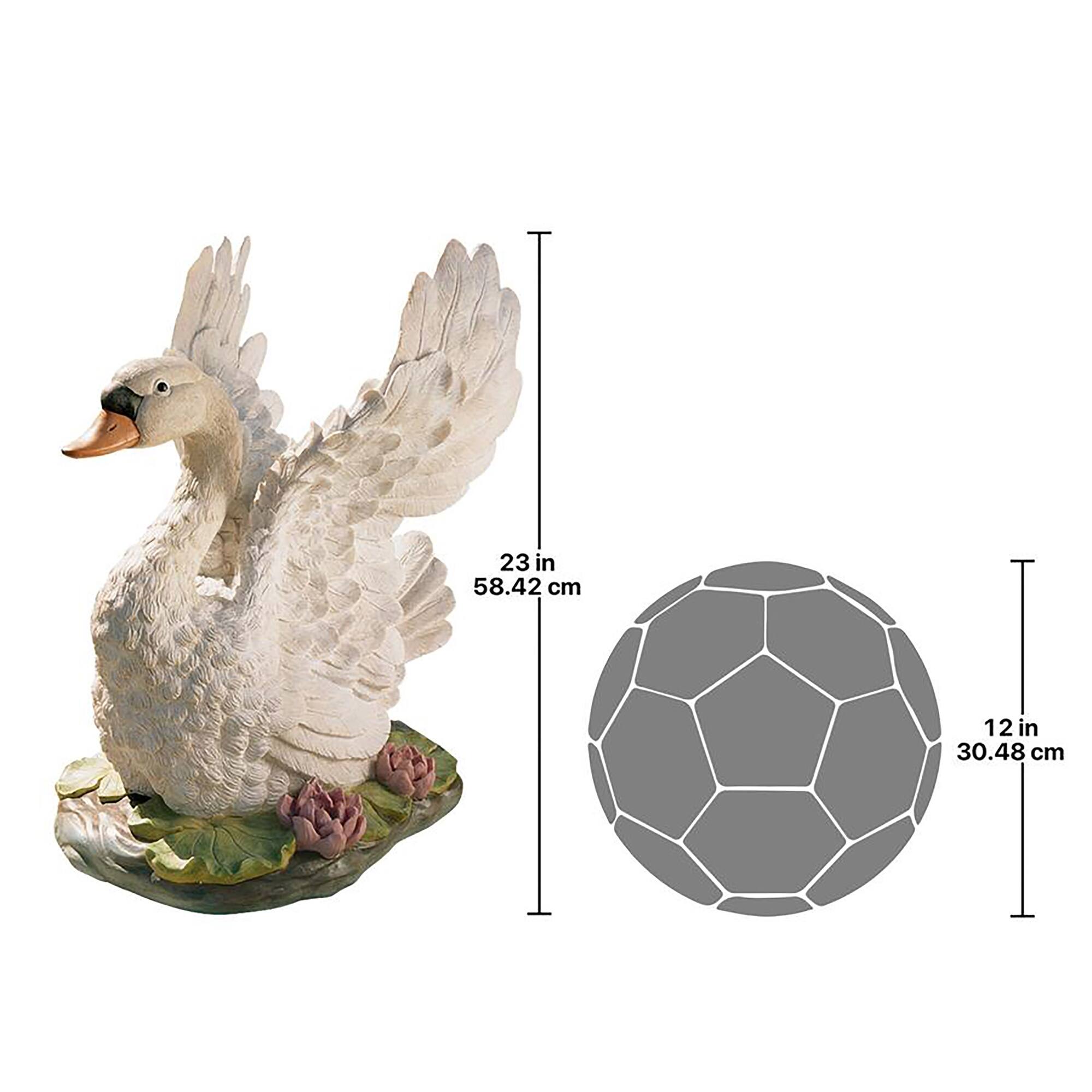 Design Toscano 23" The Majesty of Swan Lake Sculpture