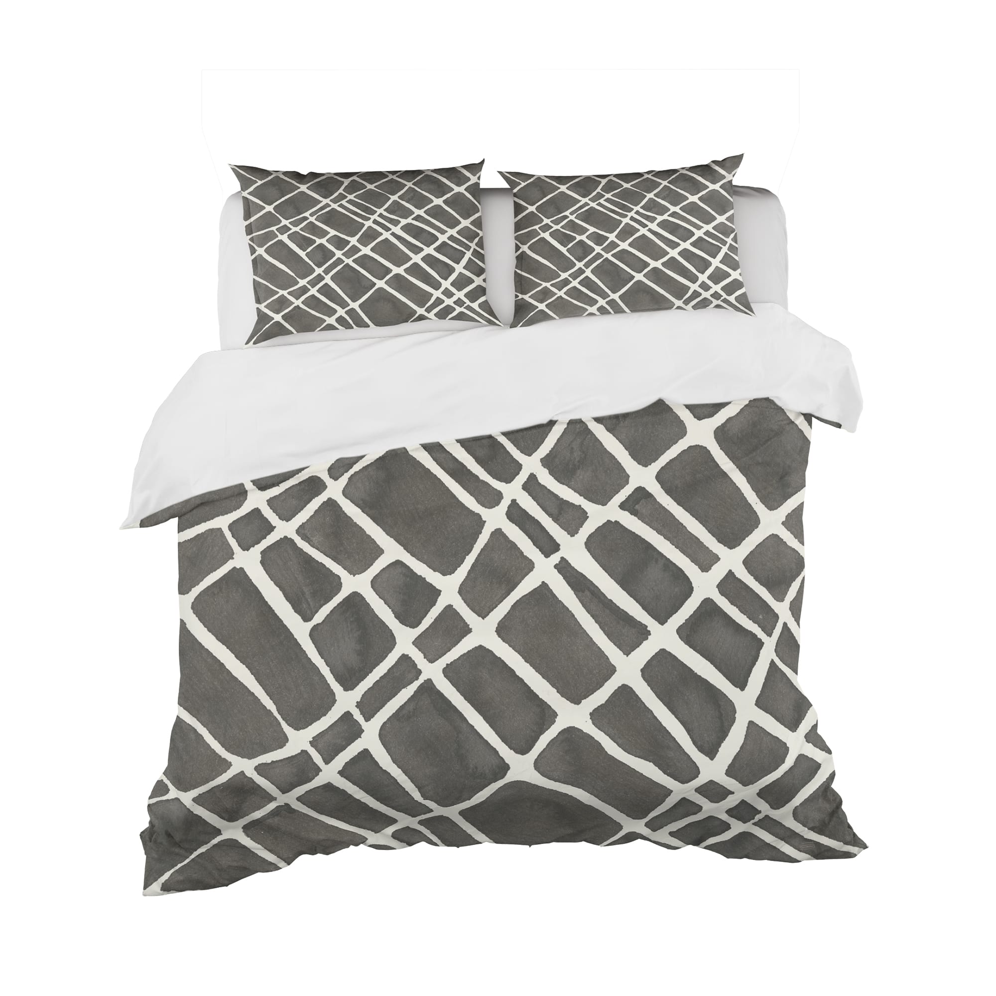 Designart &#x27;Minimalist Graphics V&#x27; Geometric Bedding Set - Duvet Cover &#x26; Shams
