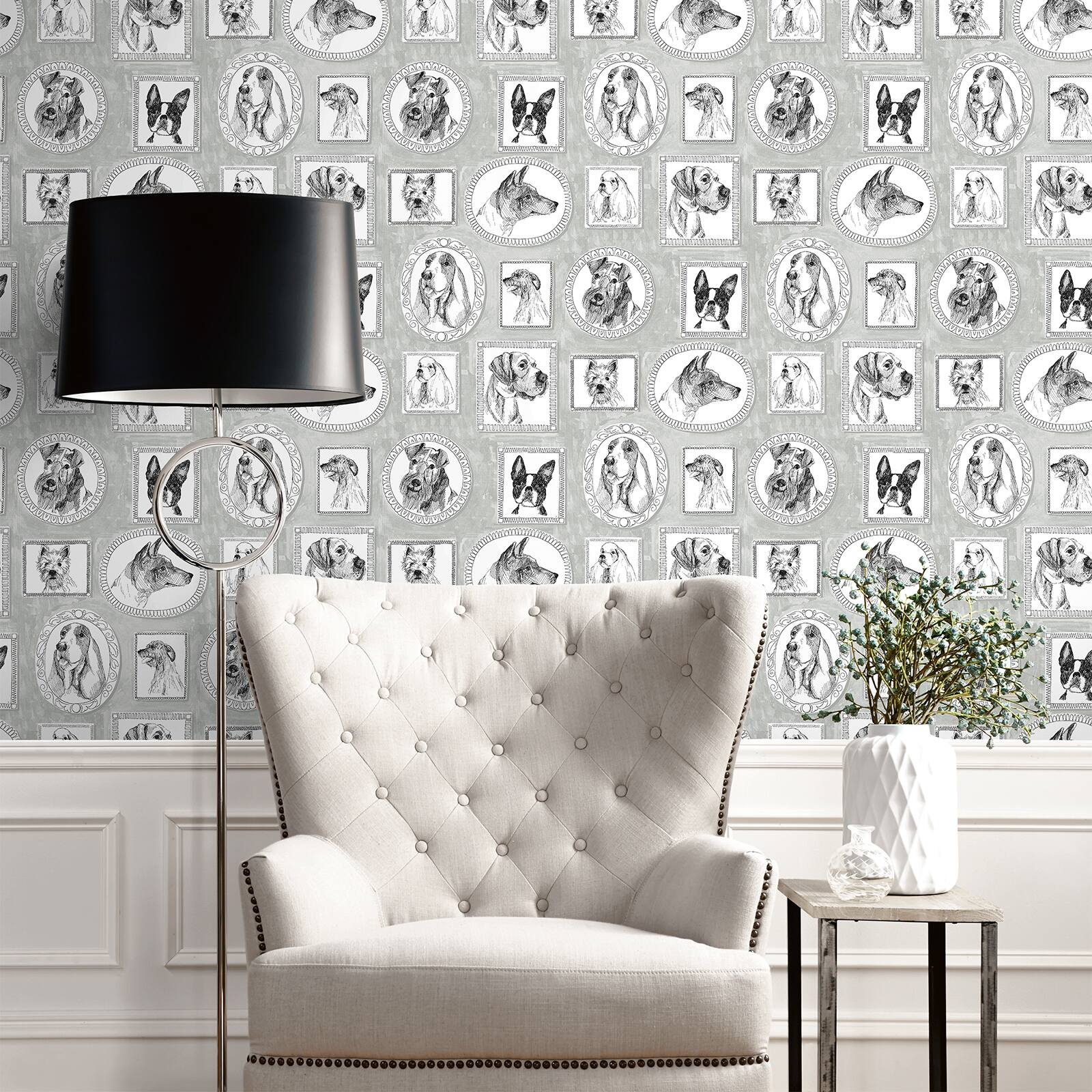 Surface Style Pup Portraits Peel & Stick Wallpaper