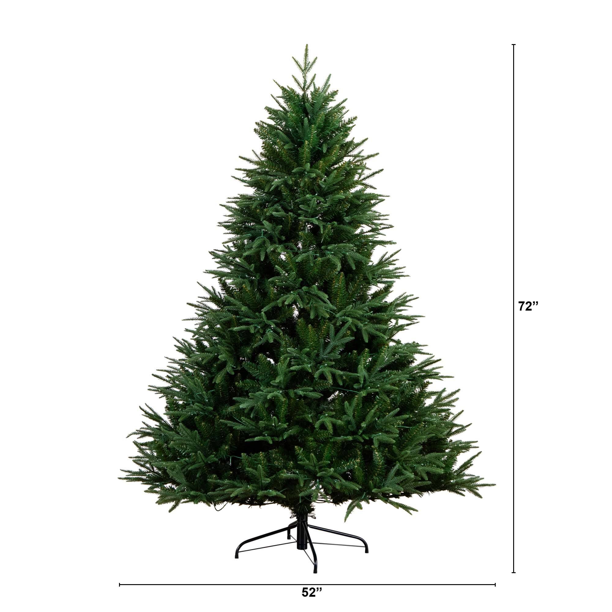 6ft. Pre-Lit Edmonton Fir Artificial Christmas Tree, Color Changing LED Lights