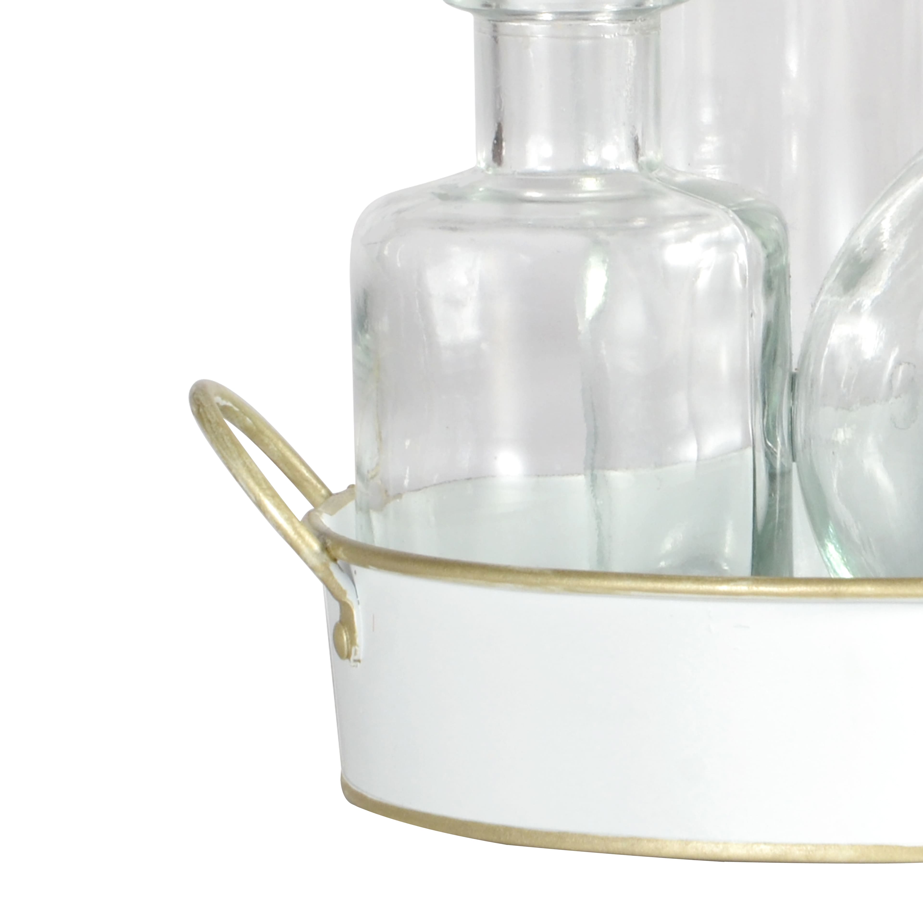Metal Tray with 3 Glass Bottles by Ashland&#xAE;