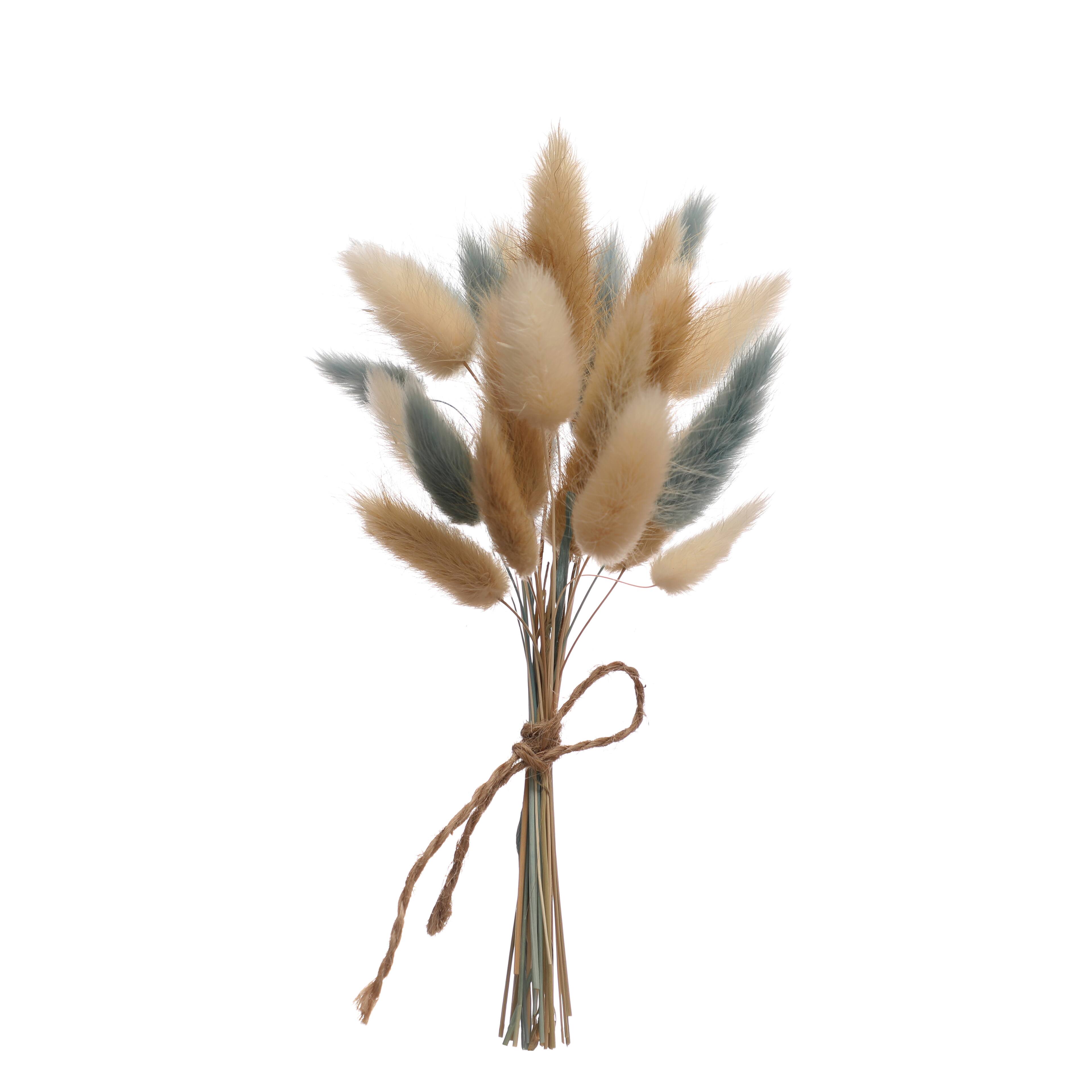 Natural & Blue Dried Lagurus Mini Bundle by Ashland®