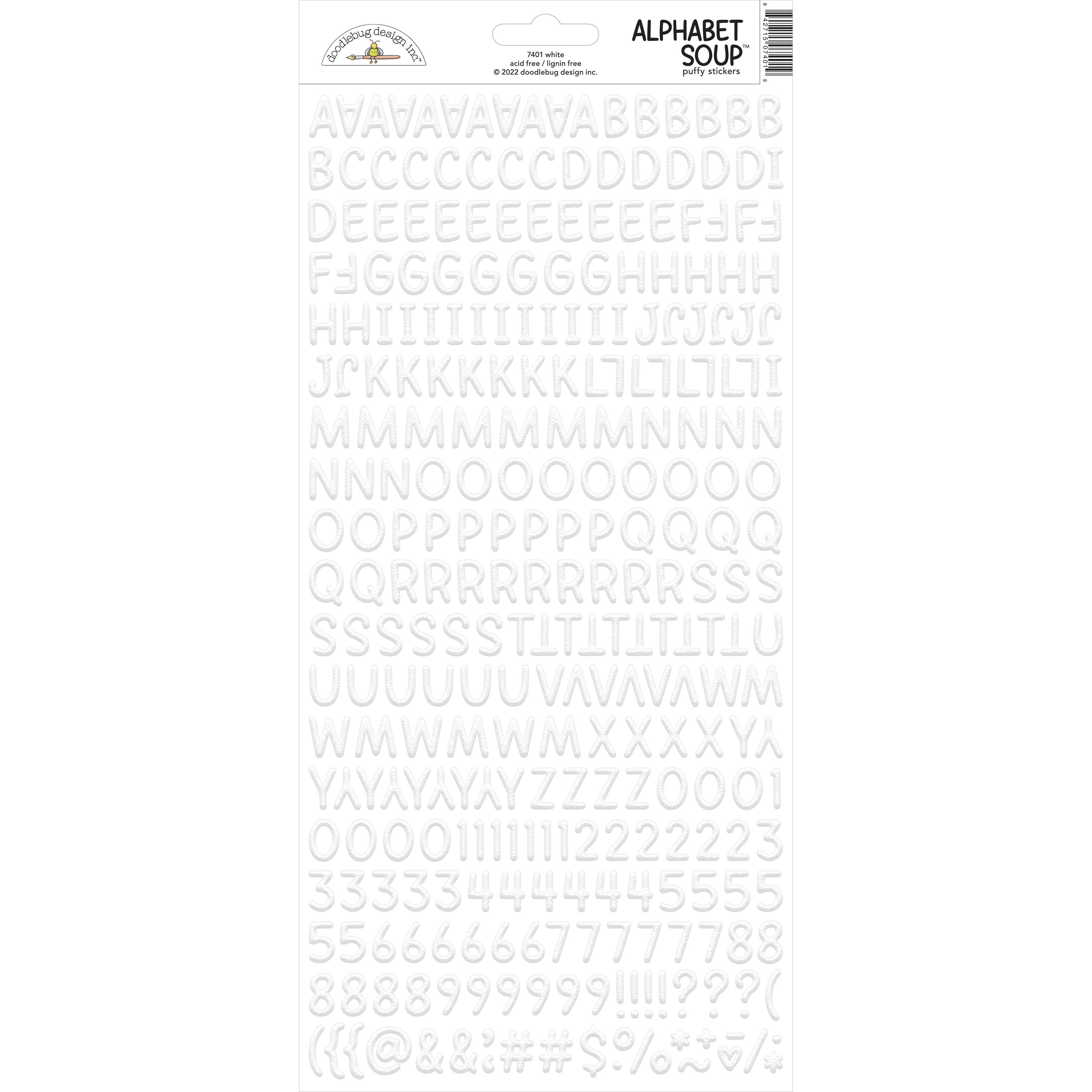 Doodlebug Design Inc.™ Alphabet Soup Puffy Stickers