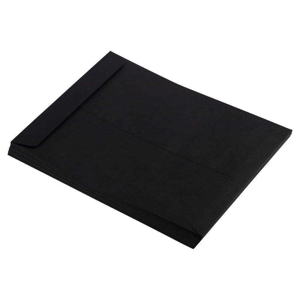 JAM Paper 10" x 13" Smooth Black Open End Catalog Envelopes