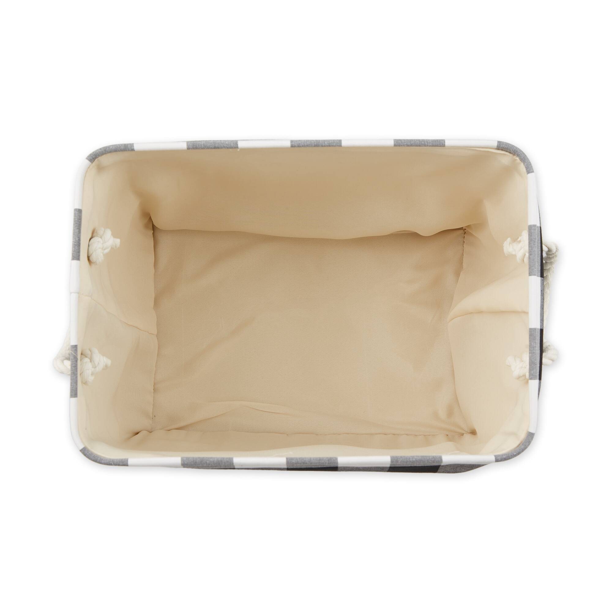 DII&#xAE; Large Rectangle White/Black Buffalo Check Polyester Bin