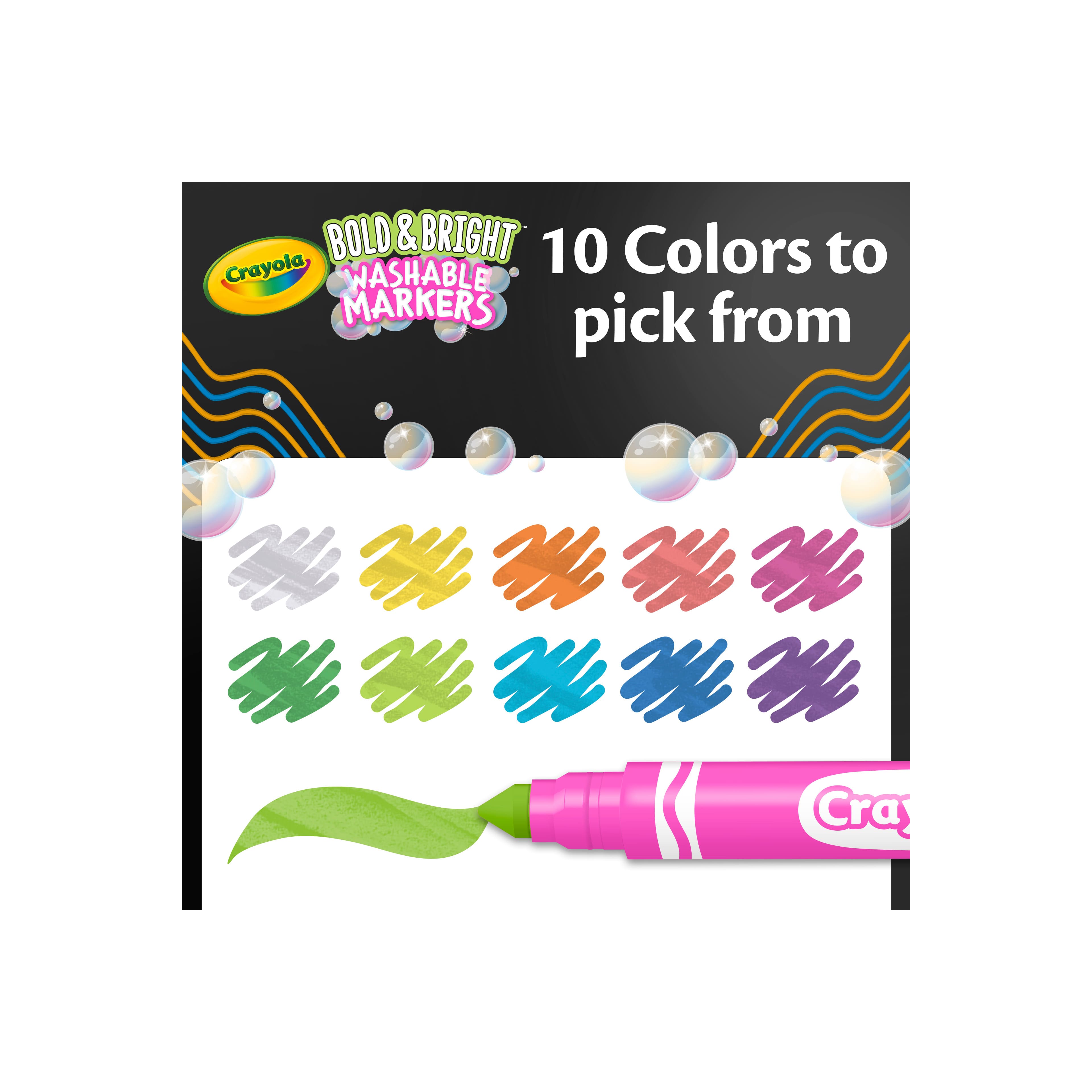 Crayola&#xAE; Bold &#x26; Bright Broad Line Washable Markers, 10ct.