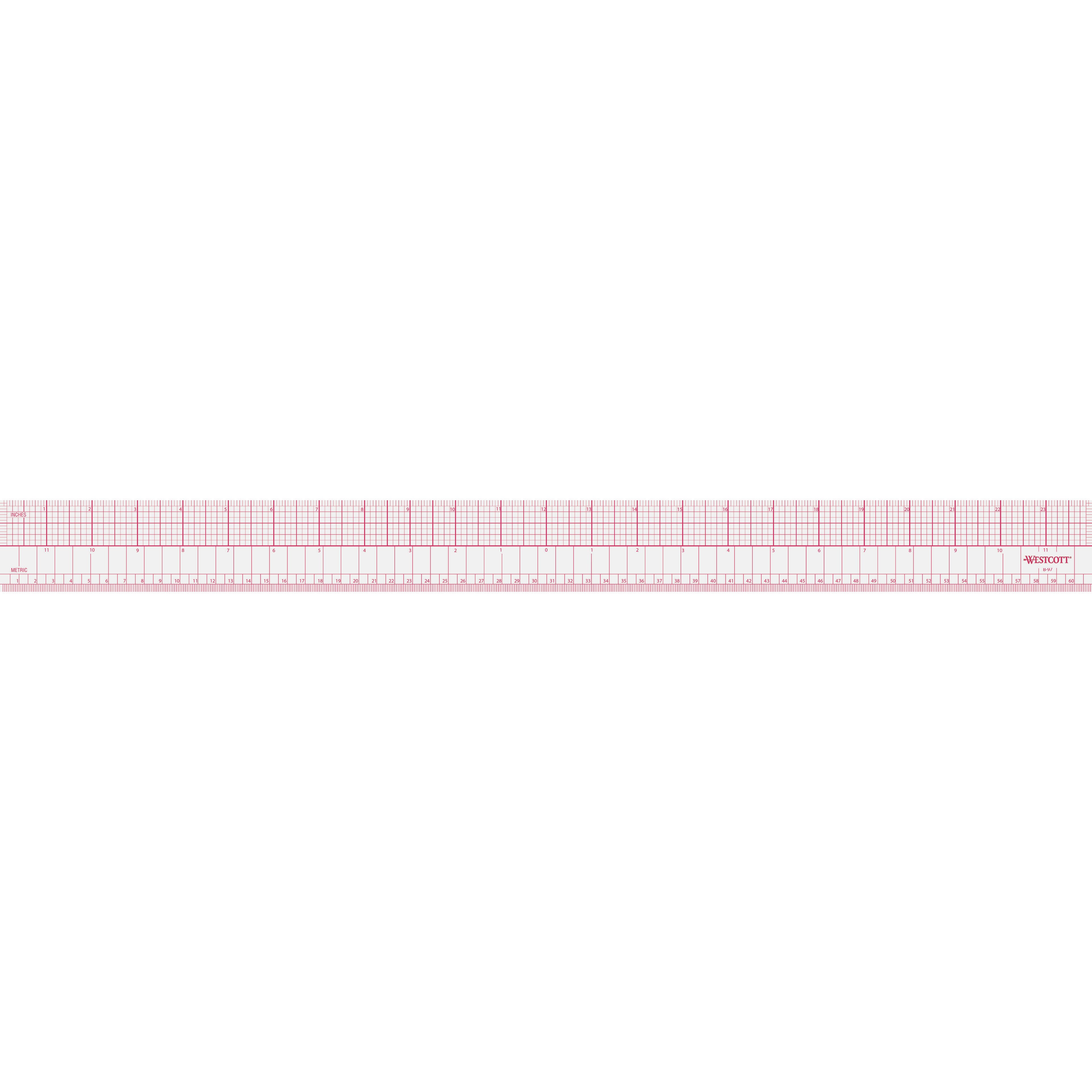 Westcott&#xAE; 8ths Clear Beveled Ruler