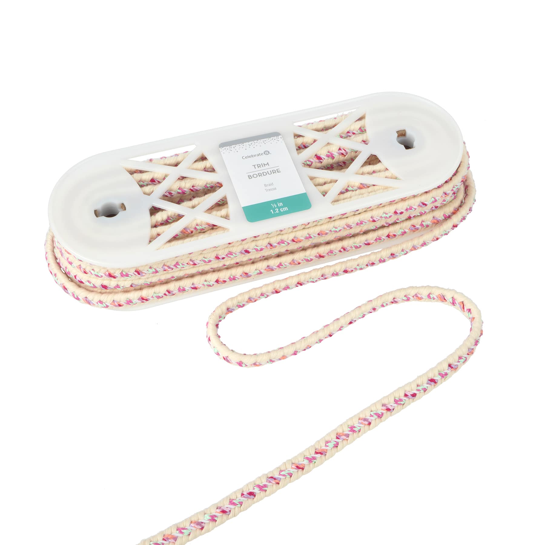 1/2&#x22; Multicolor Braid Trim by Celebrate It&#xAE;