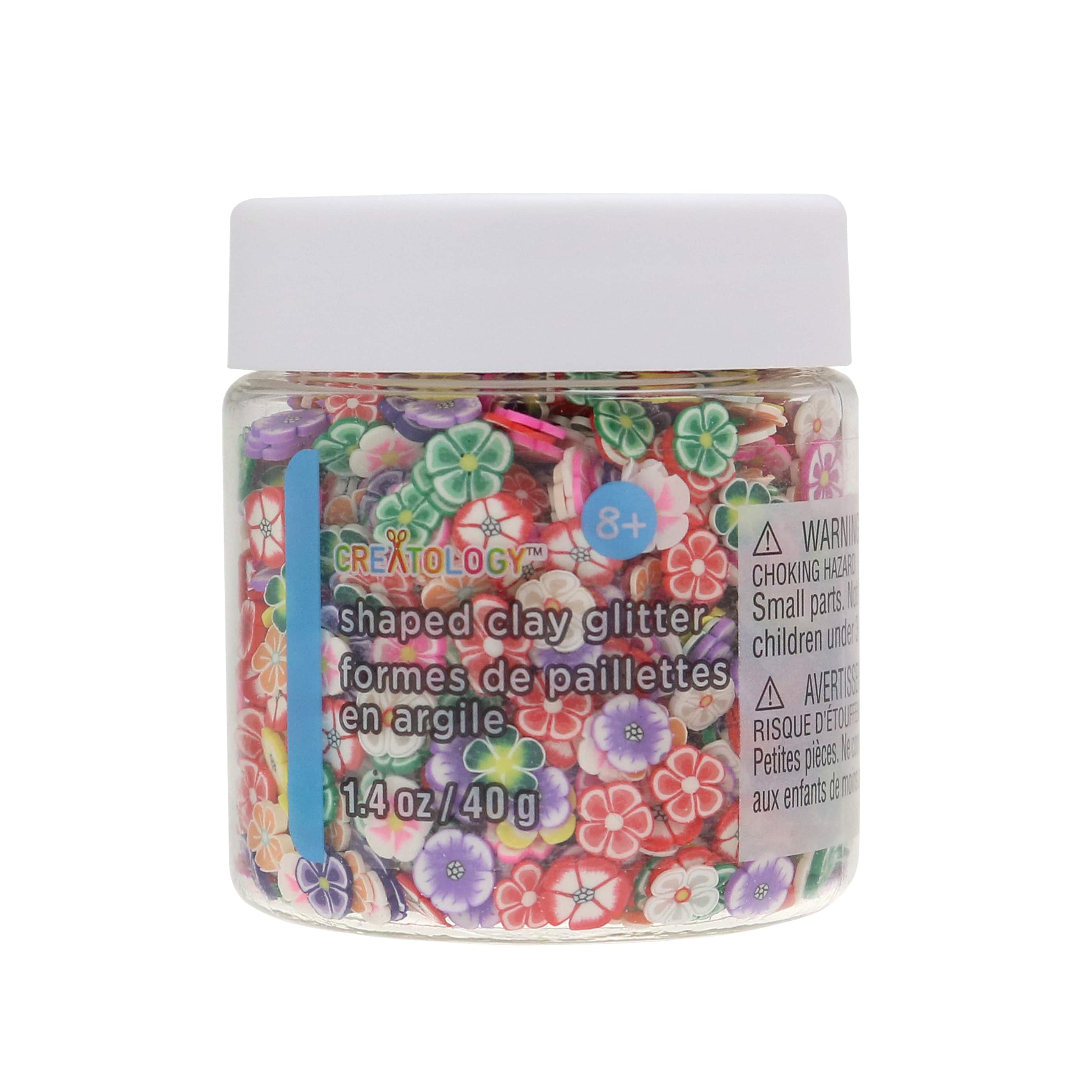 12 Pack: Summer Flower Shaped Clay Glitter by Creatology™