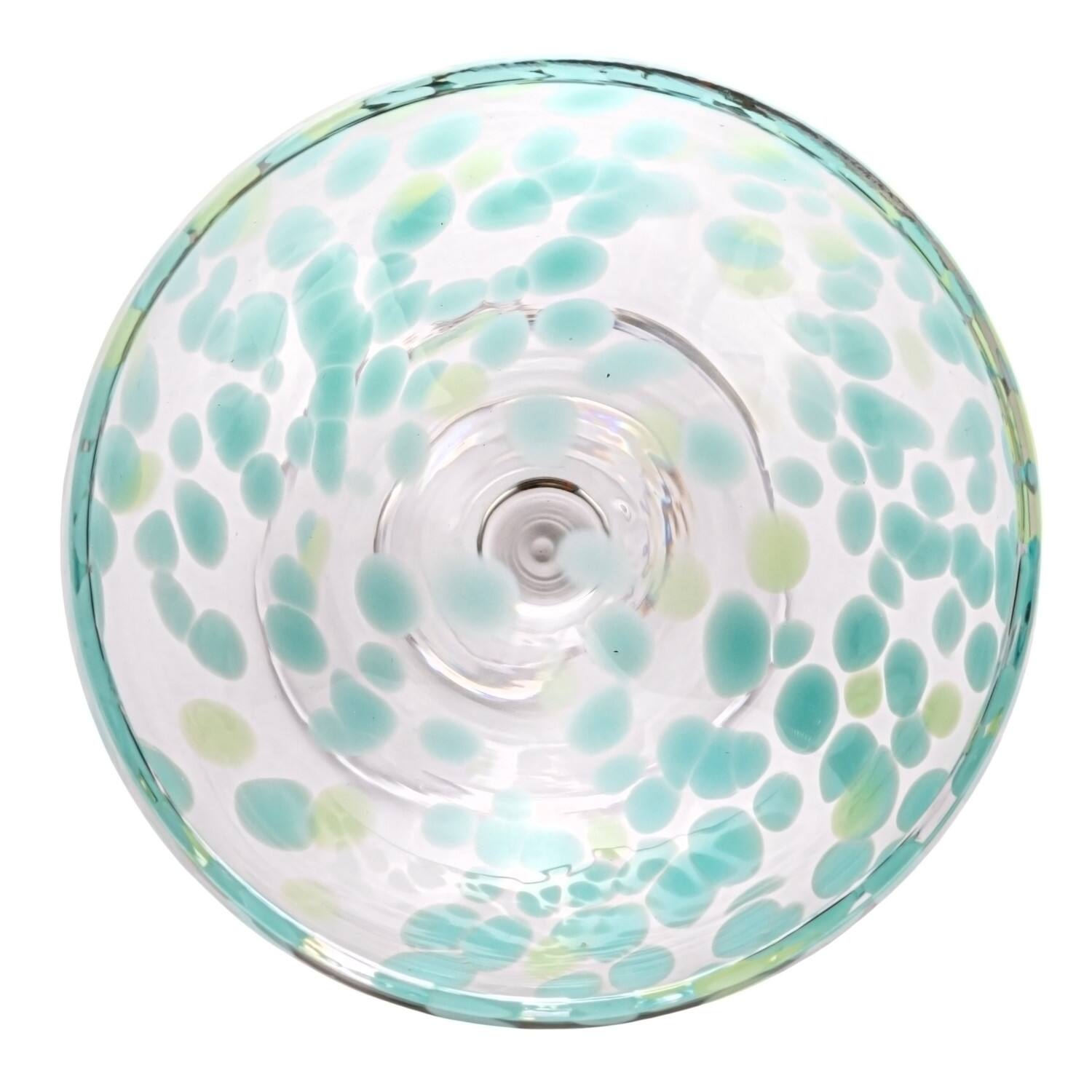 Hello Honey® 7" Speckle Round Stemmed Champagne Coupe Glass Set