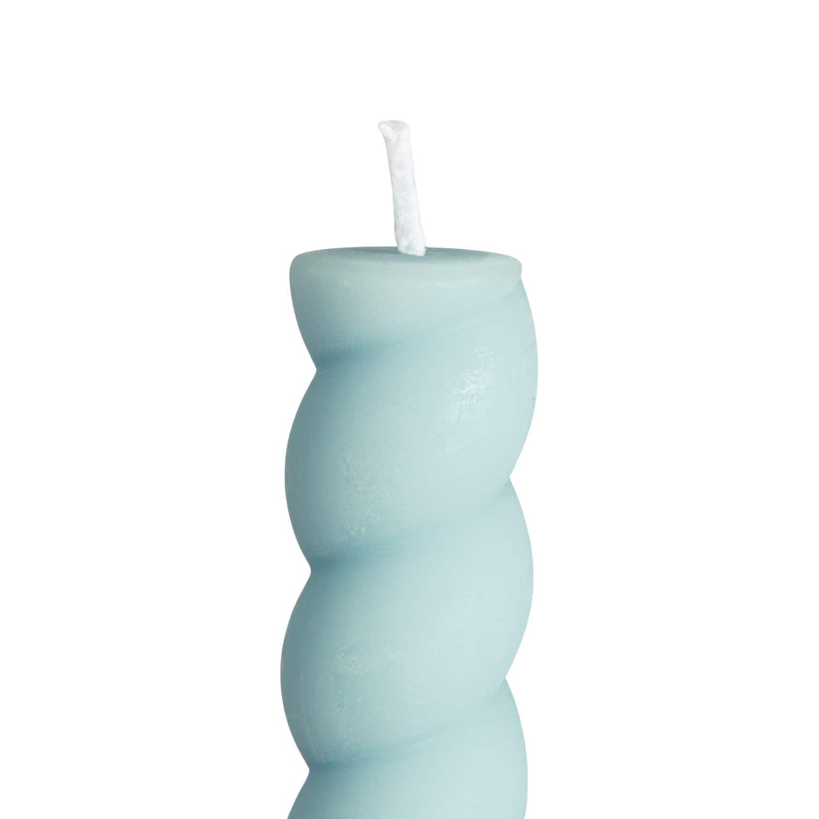 Hello Honey&#xAE; 10&#x22; Light Blue Unscented Twisted Taper Candles, 2ct.