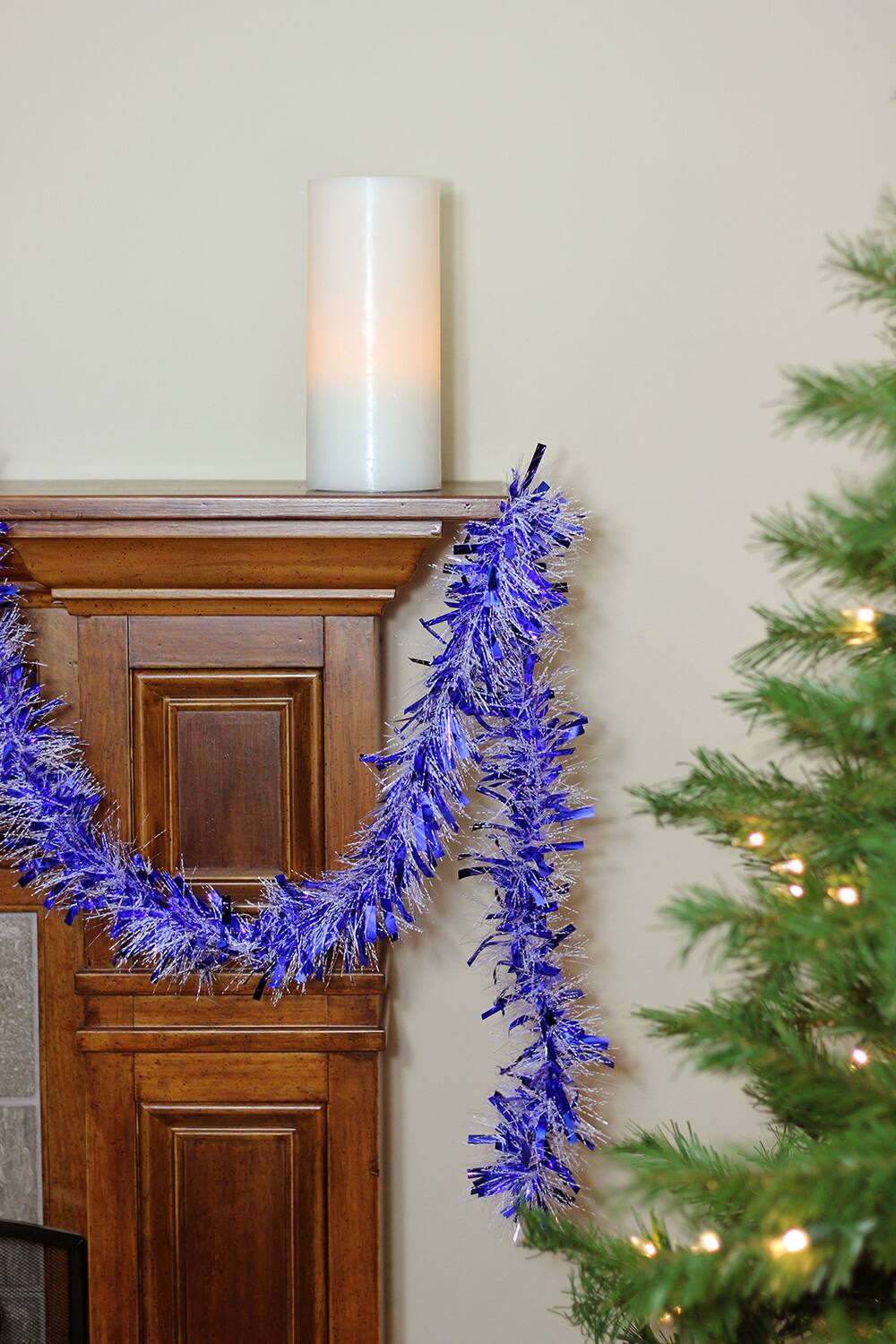 50ft. Blue &#x26; White Hanukkah Garland