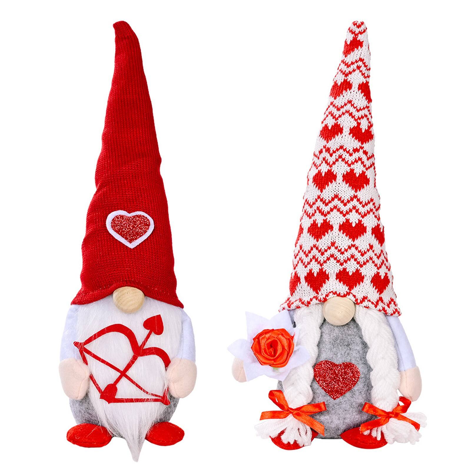 Santa&#x27;s Workshop 13&#x22; Valentine Gnomes Decoration Set