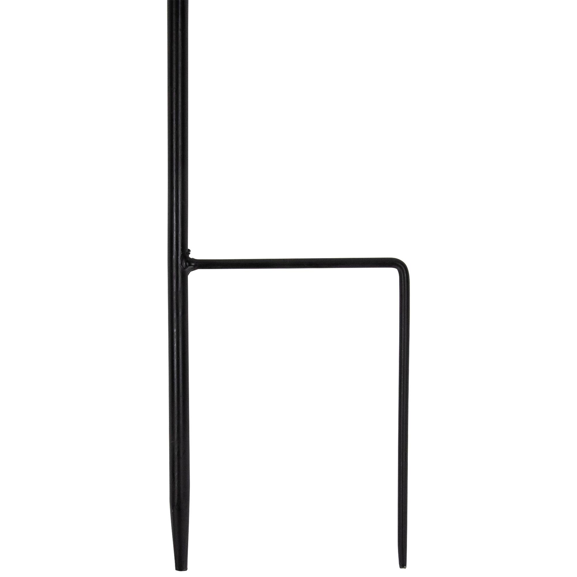 23&#x22; Black &#x26; Yellow Bee Metal Garden Stake 