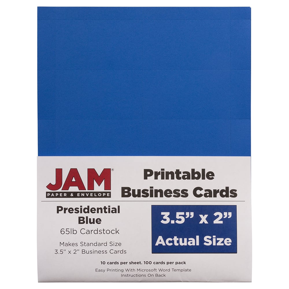 JAM Paper 3.5 x 2 Printable Business Cards, 100ct.