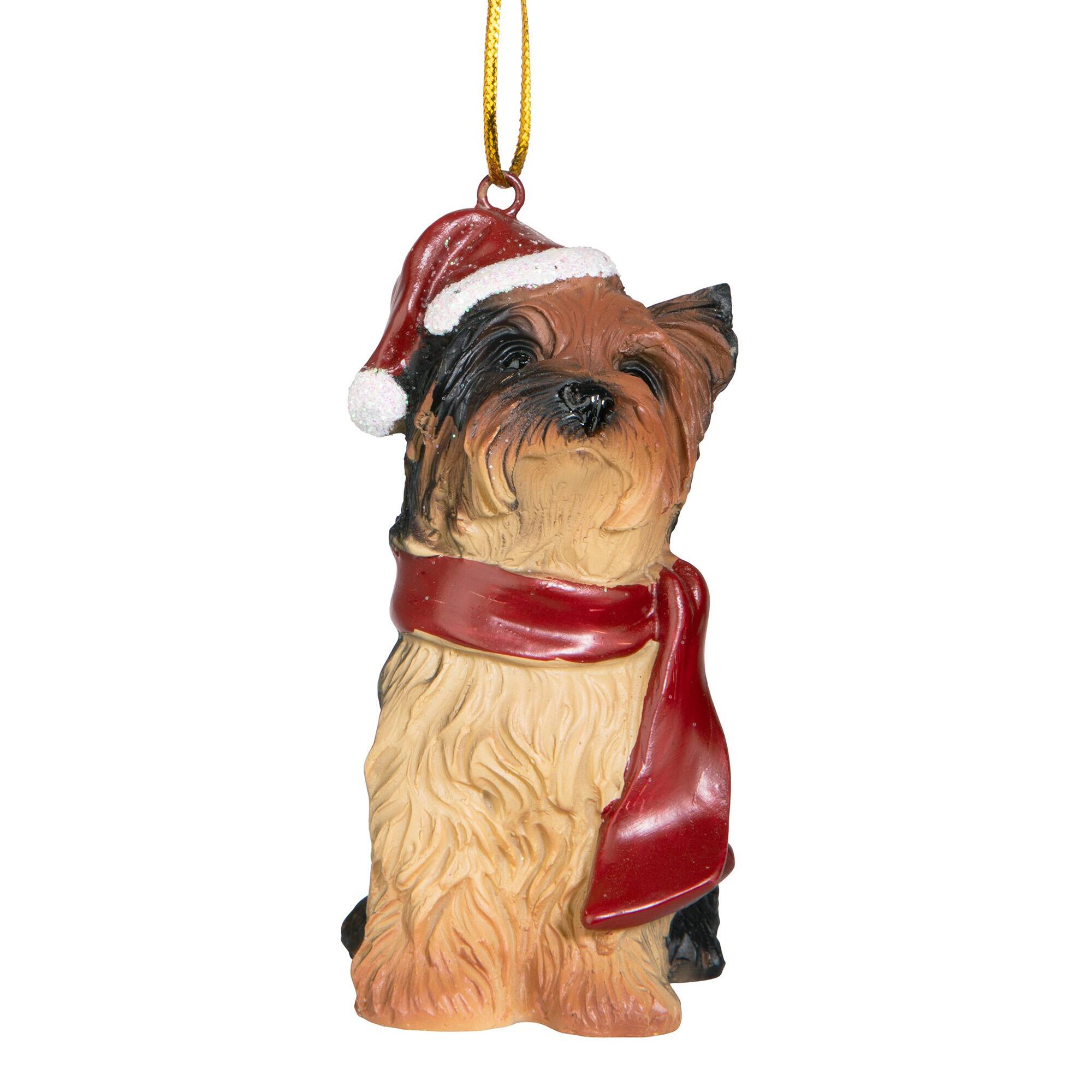 3.5" Yorkshire Terrier Holiday Dog Ornament