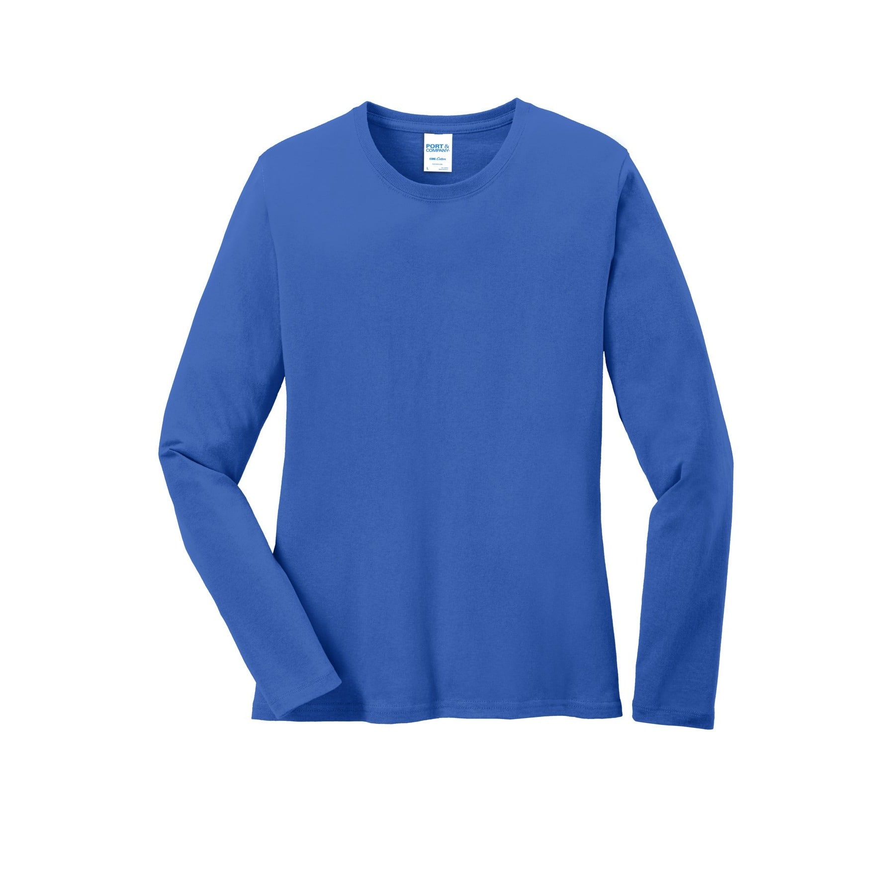 Port & Company® Core Cotton Colors Long Sleeve Ladies T-Shirt