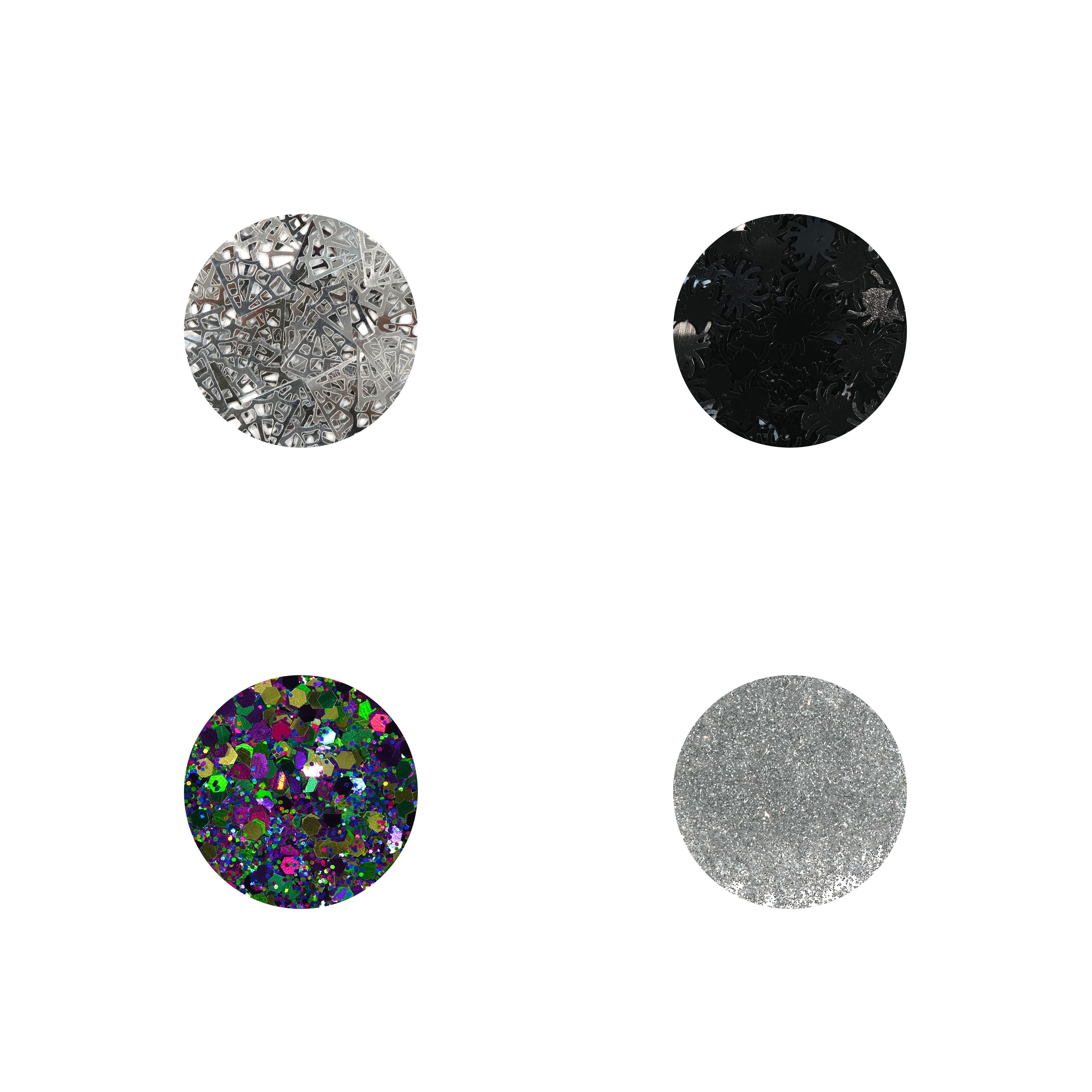 Halloween Webs &#x26; Spiders Mixed 4-Piece Glitter Set by Recollections&#x2122;