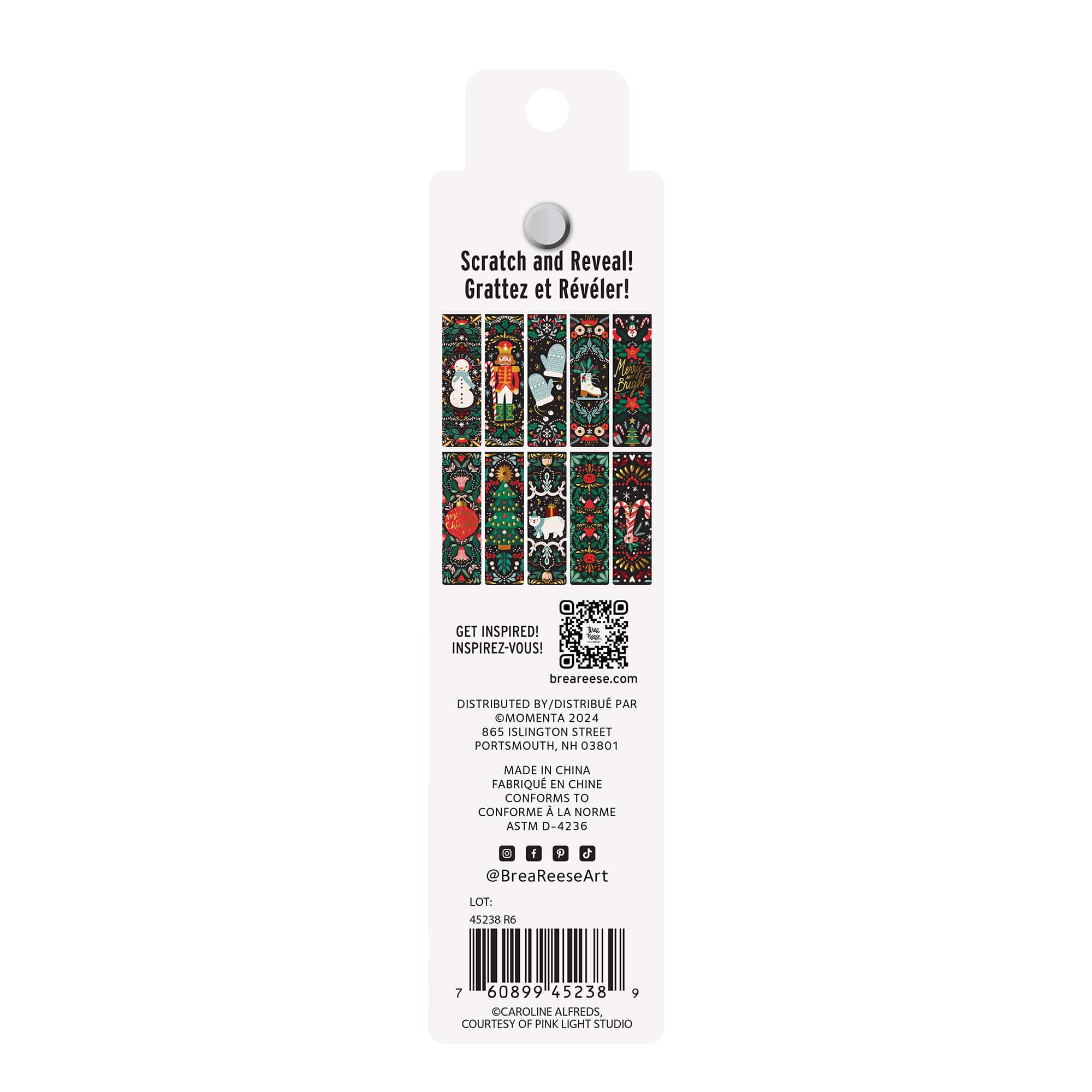 Brea Reese&#x2122; Holiday Motifs Scratch Art Bookmarks
