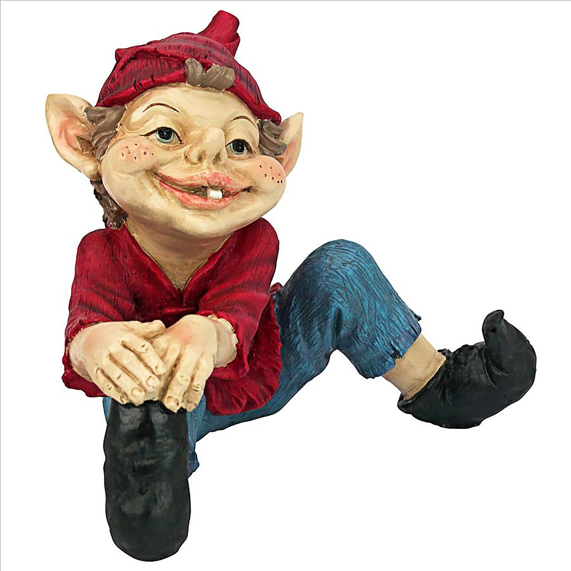 Design Toscano 9.5&#x22; Squeegee the Eccentric Elf Garden Gnome Statue