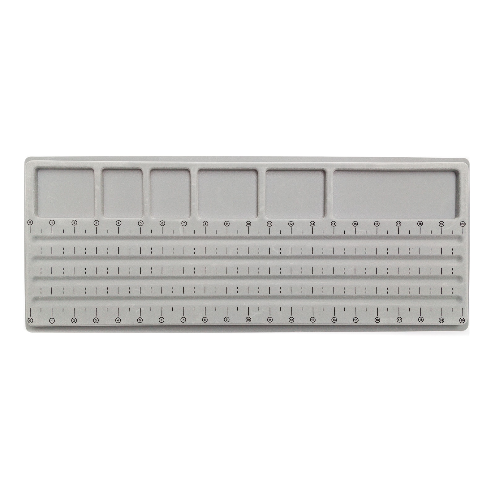 John Bead 21" x 8" Gray Plastic Designer Bead Board
