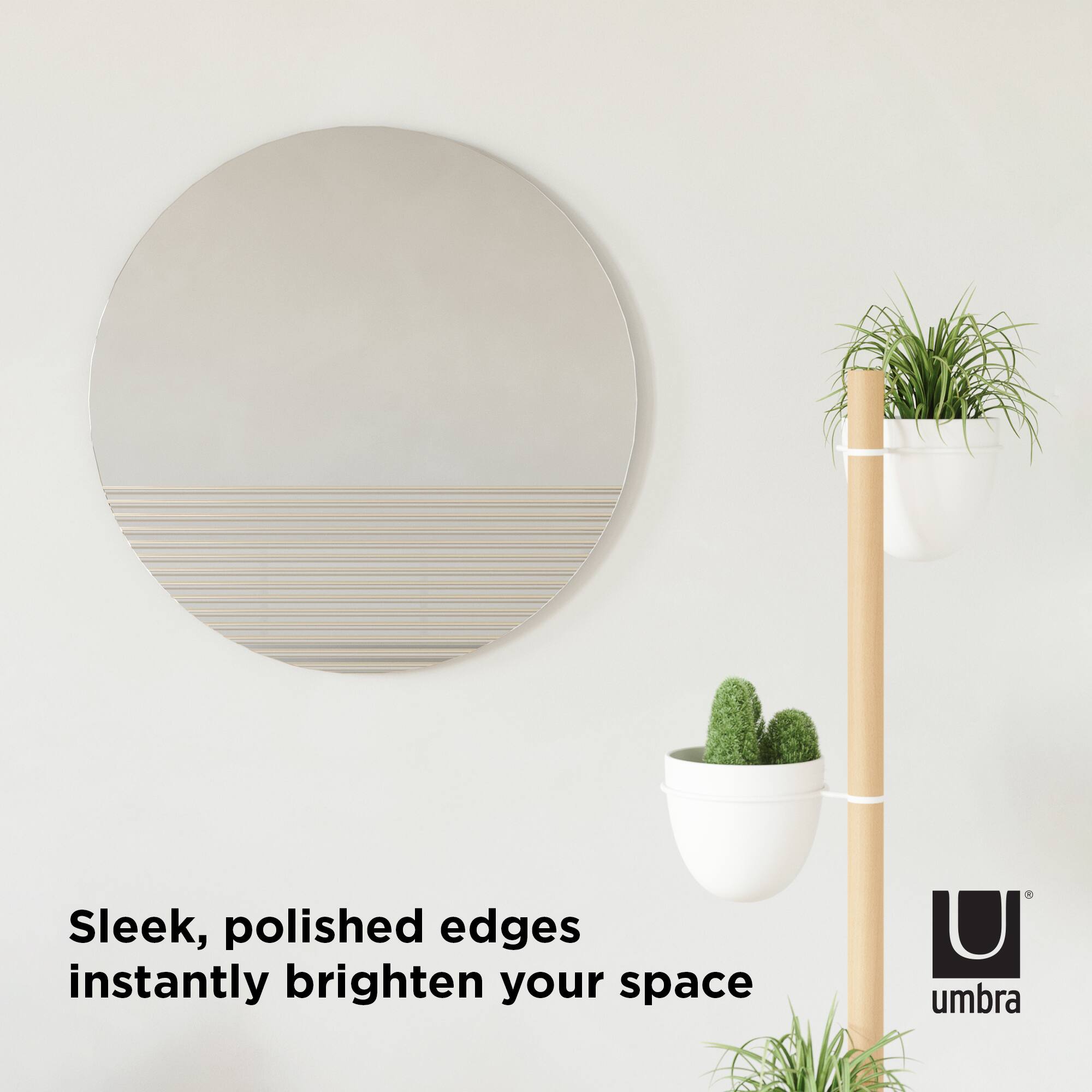 Umbra 24&#x22; Ridge Round Wall Mirror