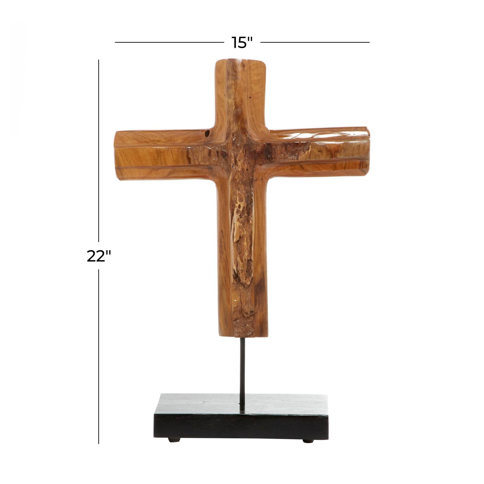 Brown Teak Wood Eclectic Style Table Decor 22" x 15" x 6"