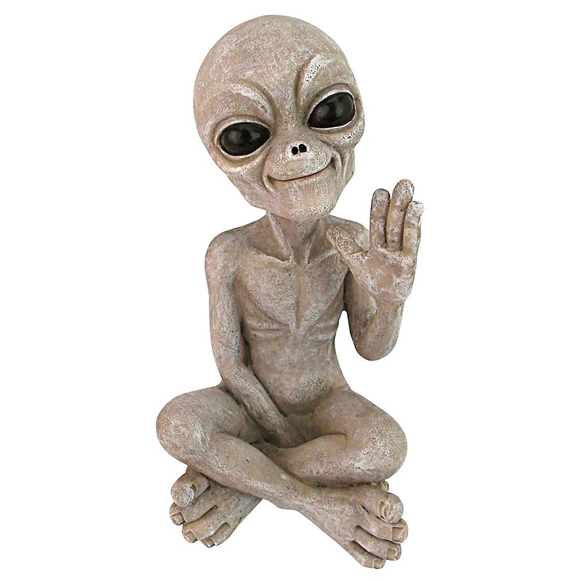 Design Toscano 8.5&#x22; Greetings Earthlings UFO Alien Statue