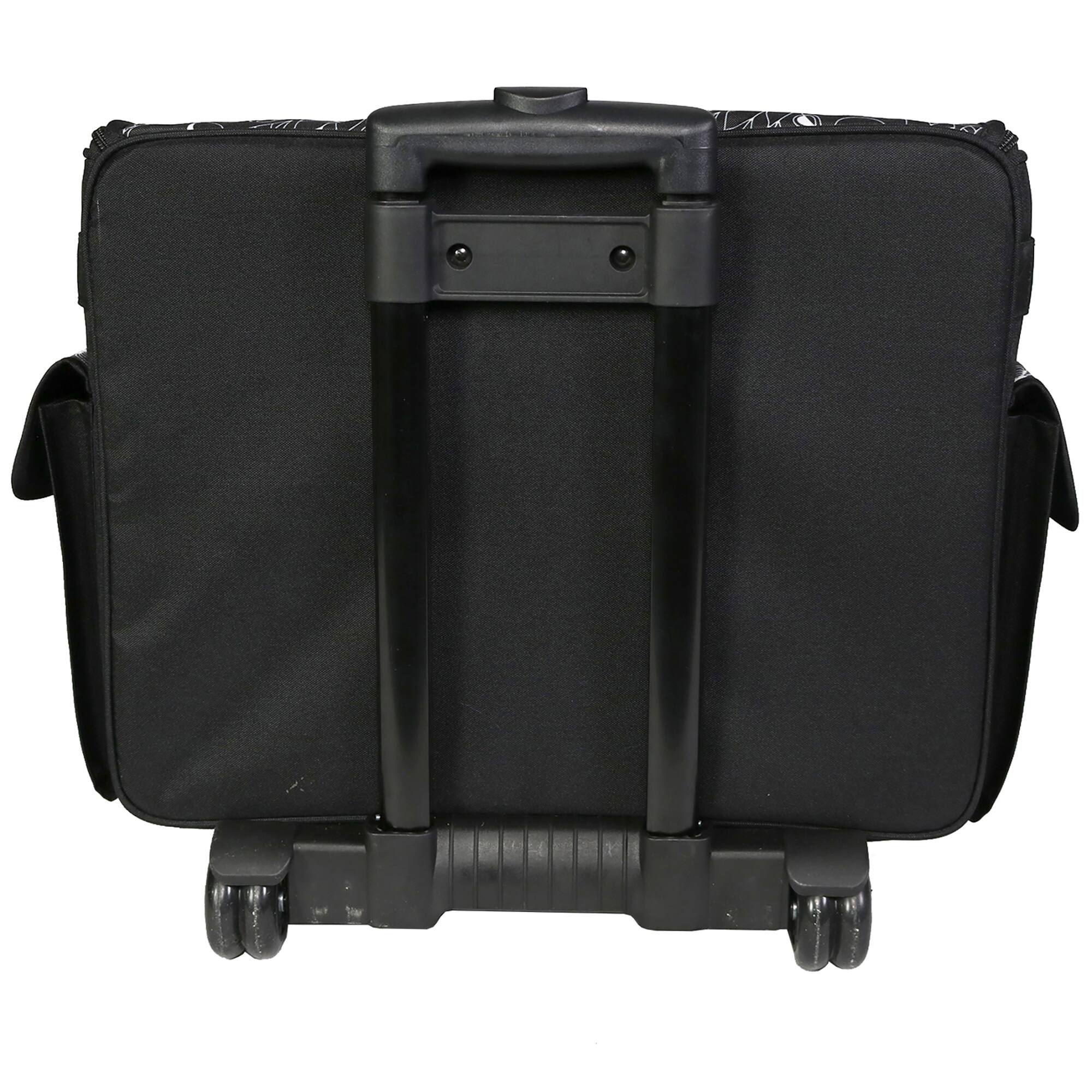 Everything Mary Black & White Floral Rolling Sewing Machine Tote