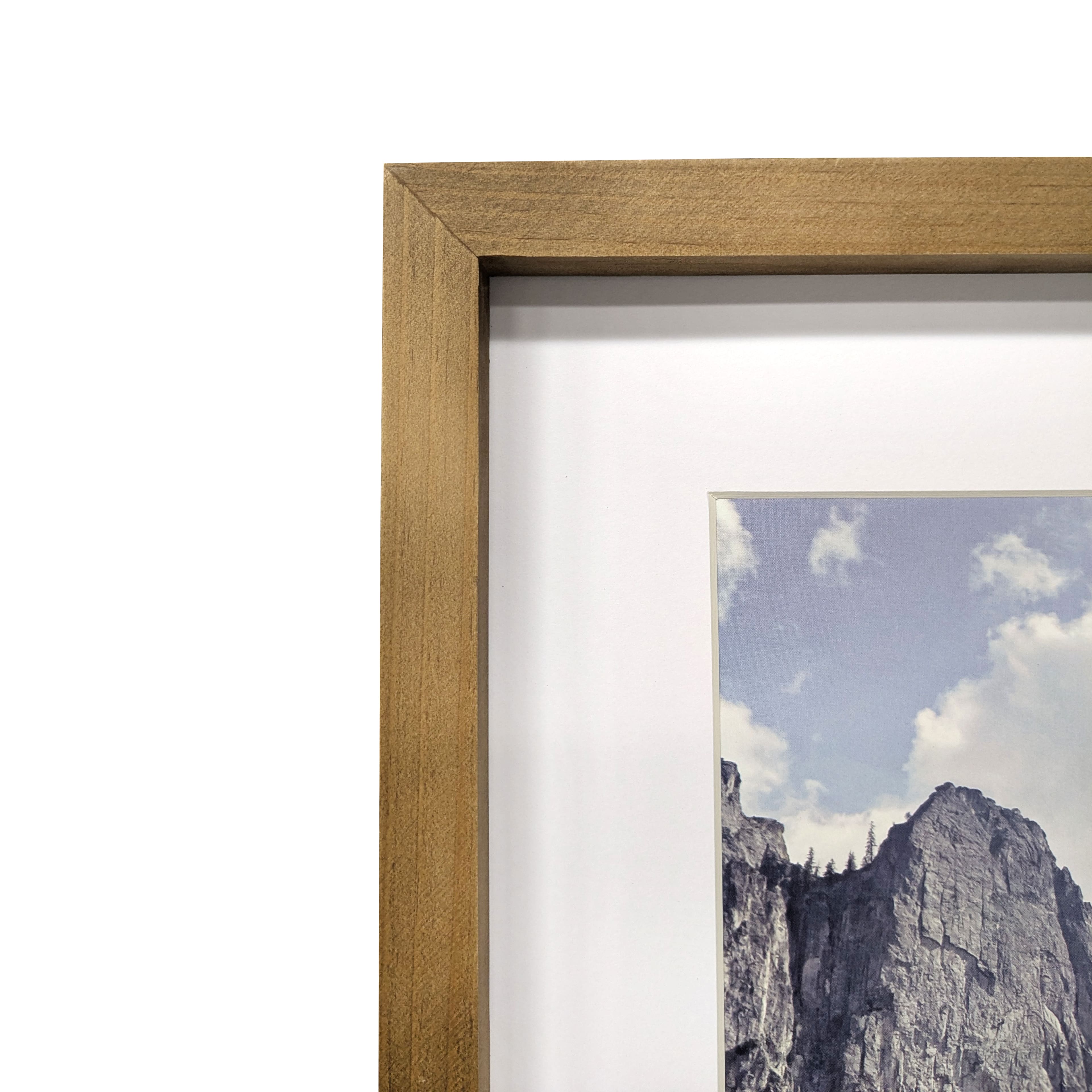 Home Natural Walnut Stain Wood Frame with Mat by Studio D&#xE9;cor&#xAE;
