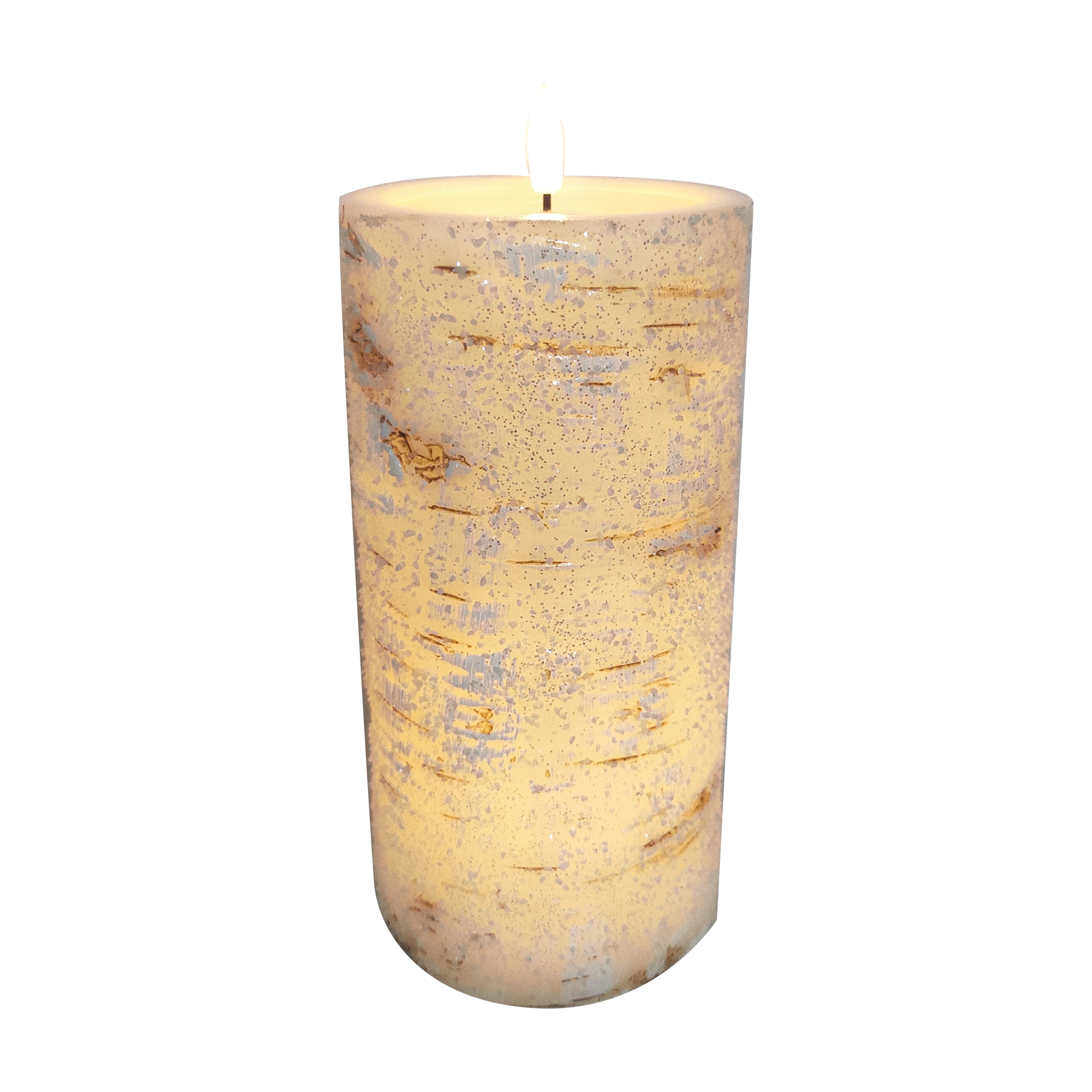 4&#x22; x 8&#x22; Birch LED Wax Pillar Candle by Ashland&#xAE;