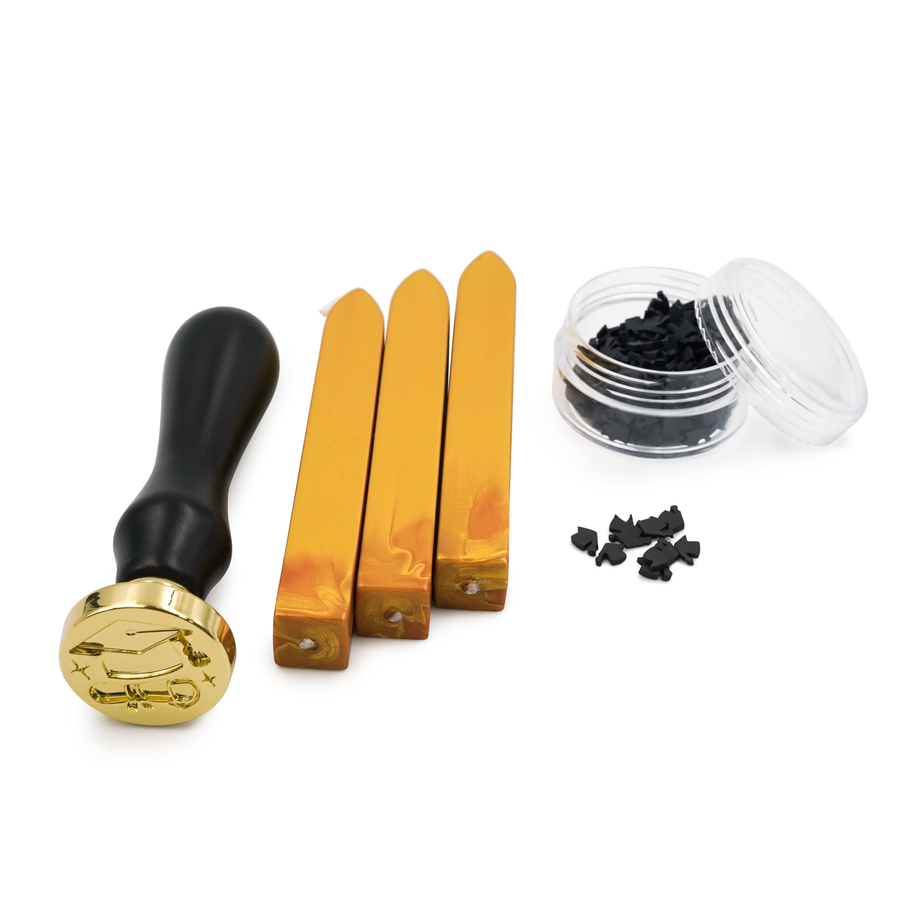 Gold Cap &#x26; Diploma Graduation Envelope Sealing Wax Stamp Kit by Recollections&#x2122;