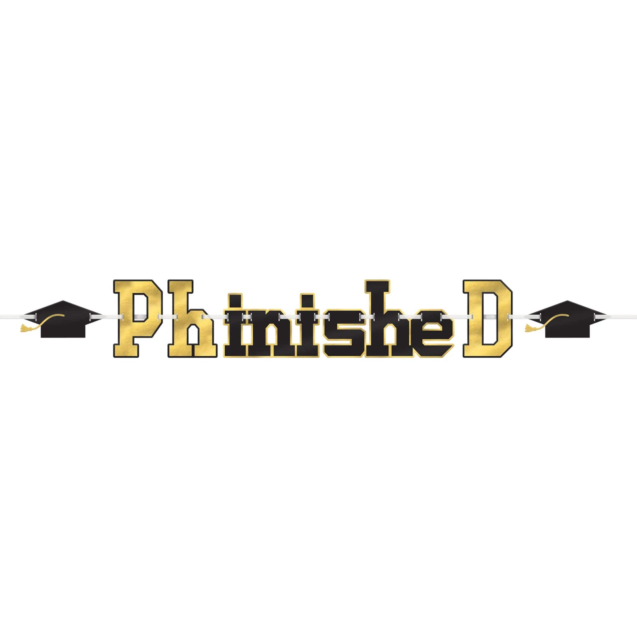 12ft. PhD Graduation Letter Banner, 2ct.