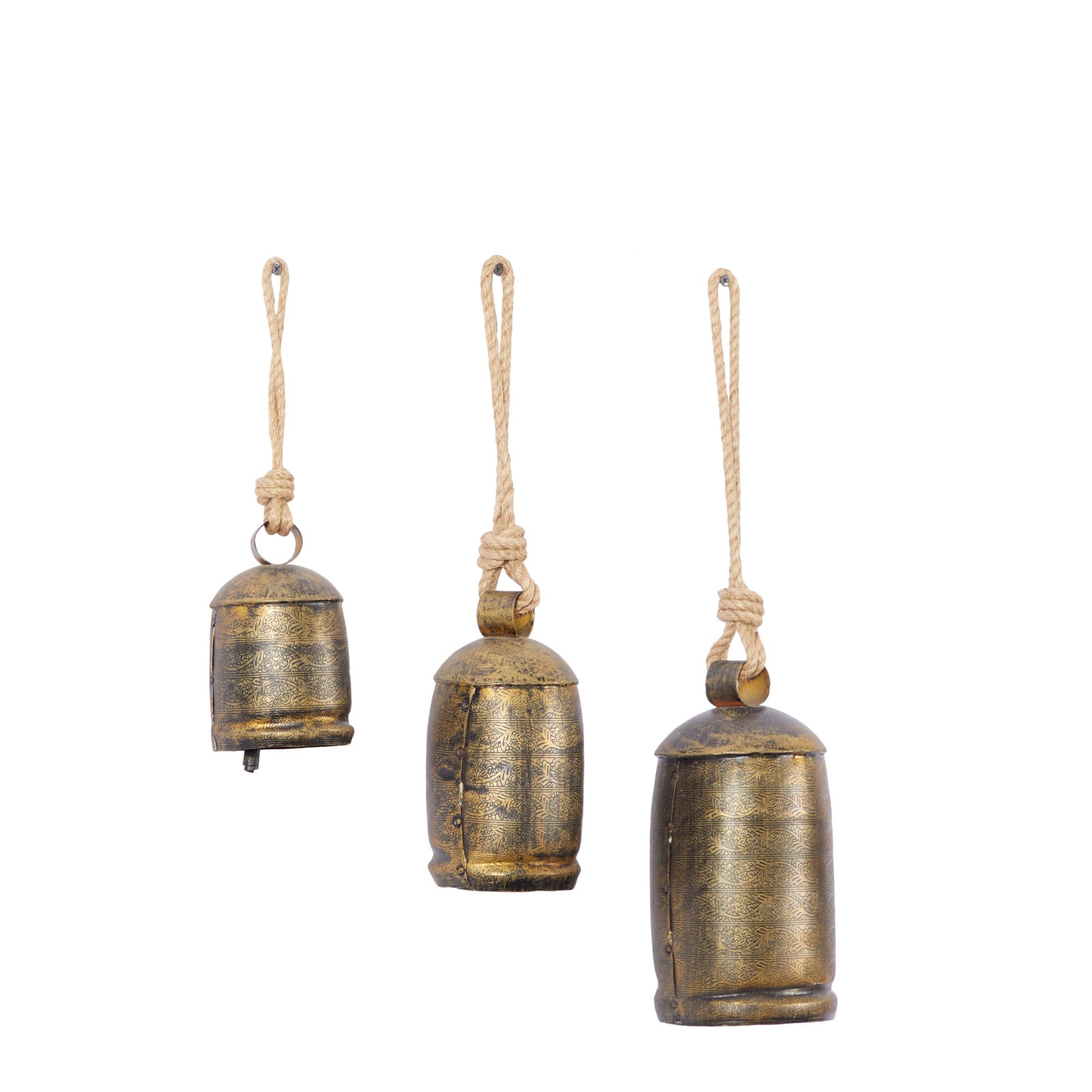 Gold Metal Rustic Windchime Set