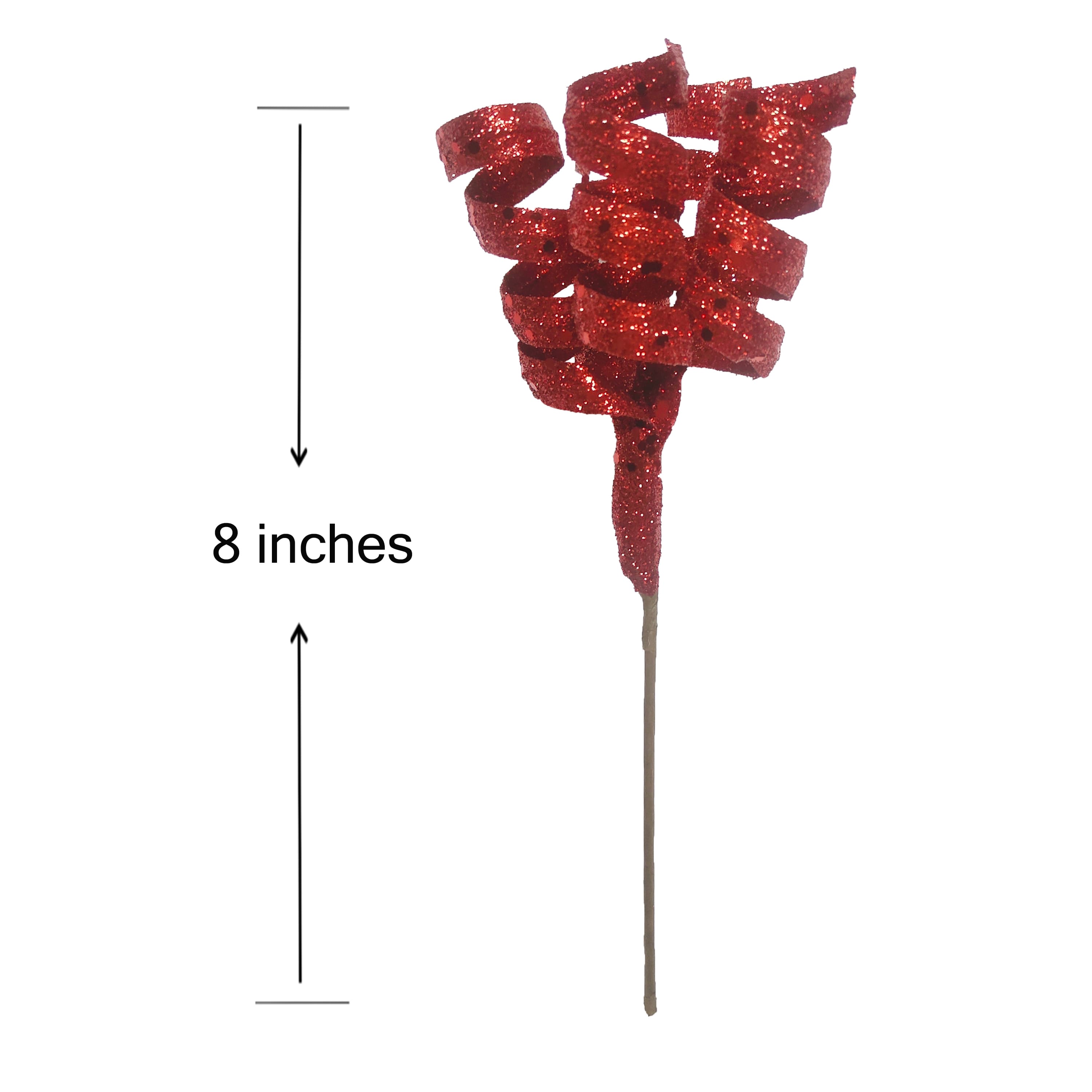 8&#x22; Glittery Red Coil Pick by Ashland&#xAE;